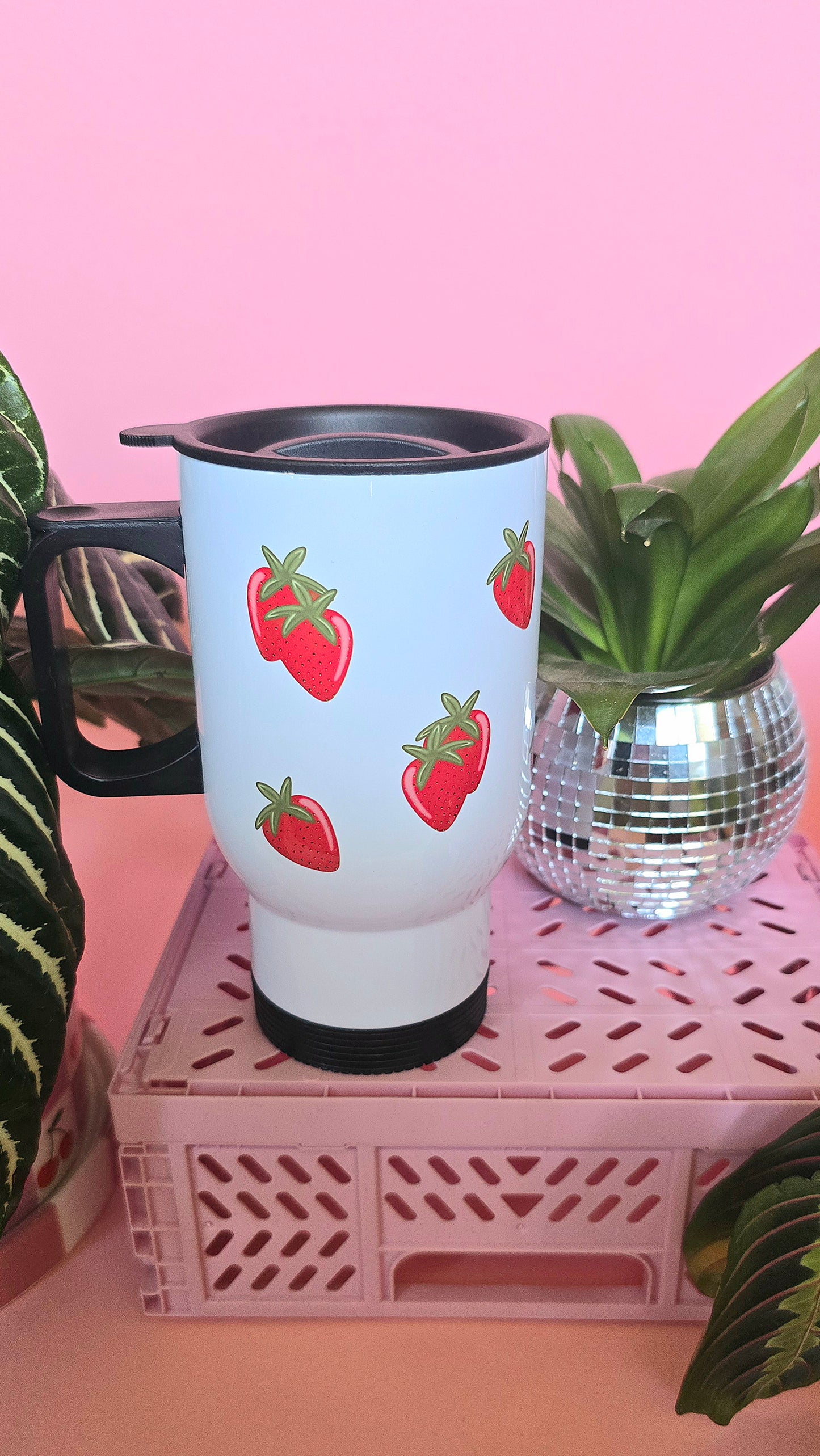 Strawberries Cute Travel Mug