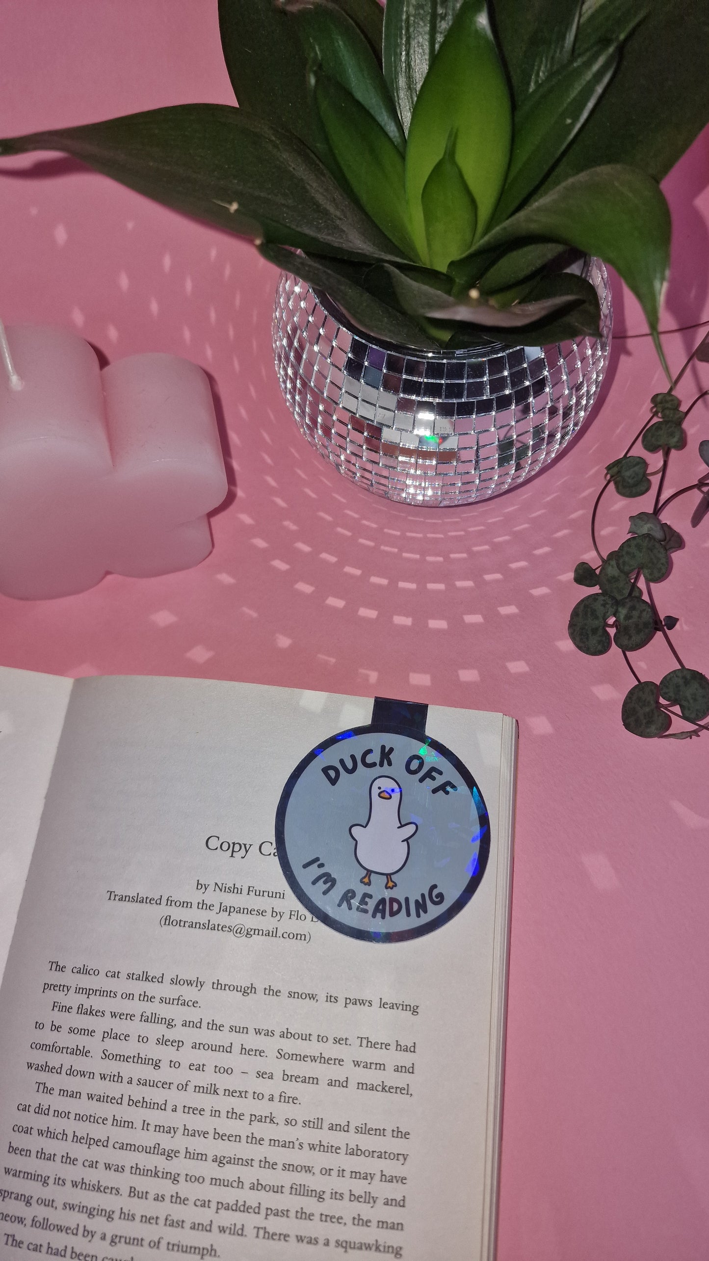 Duck Off Im Reading Magnetic Flip Bookmark