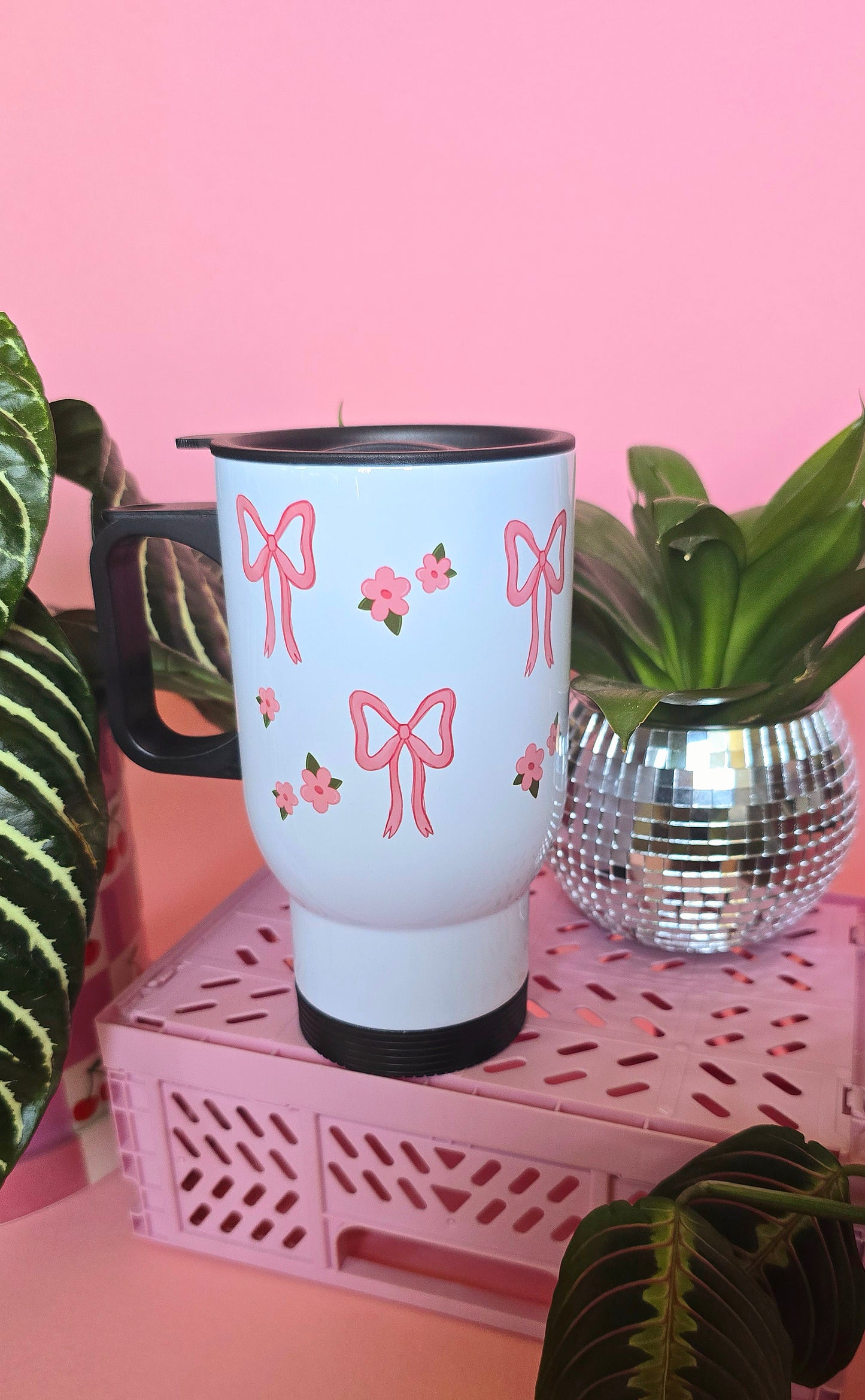 Bows & Flowers Cute Travel Mug