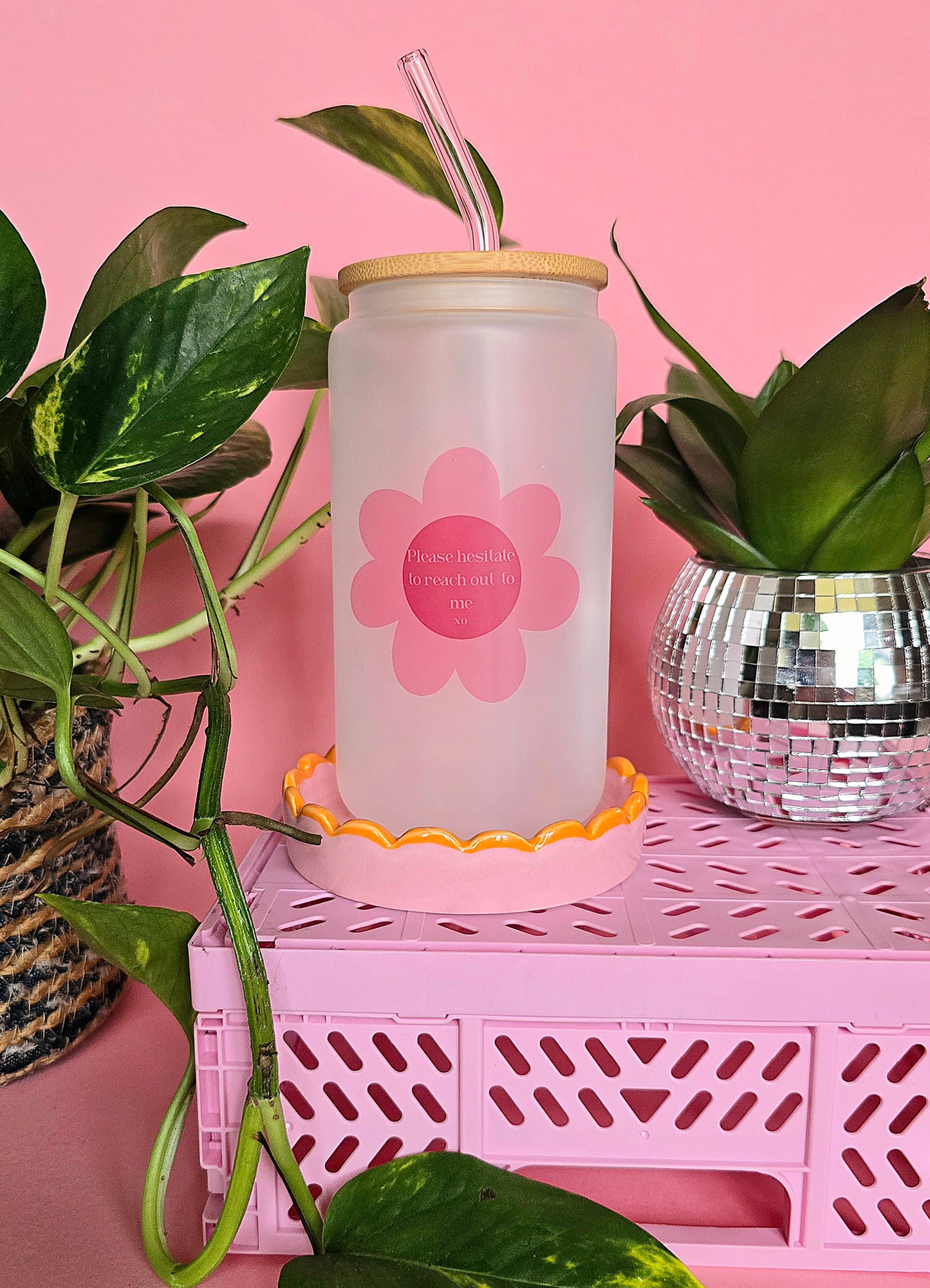 Please Hesitate To Reach Out Glass Tumbler