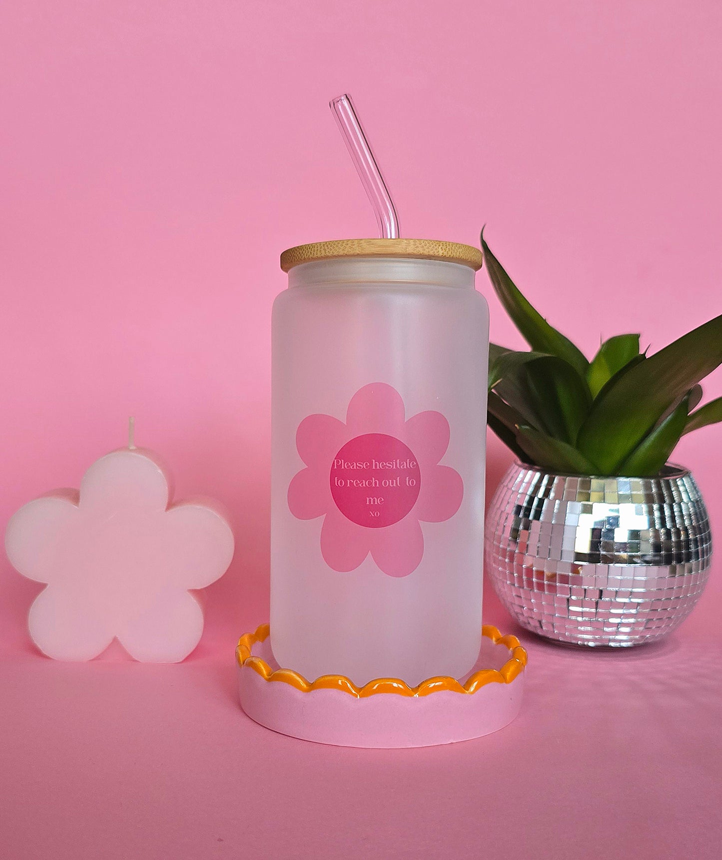 Please Hesitate To Reach Out Glass Tumbler