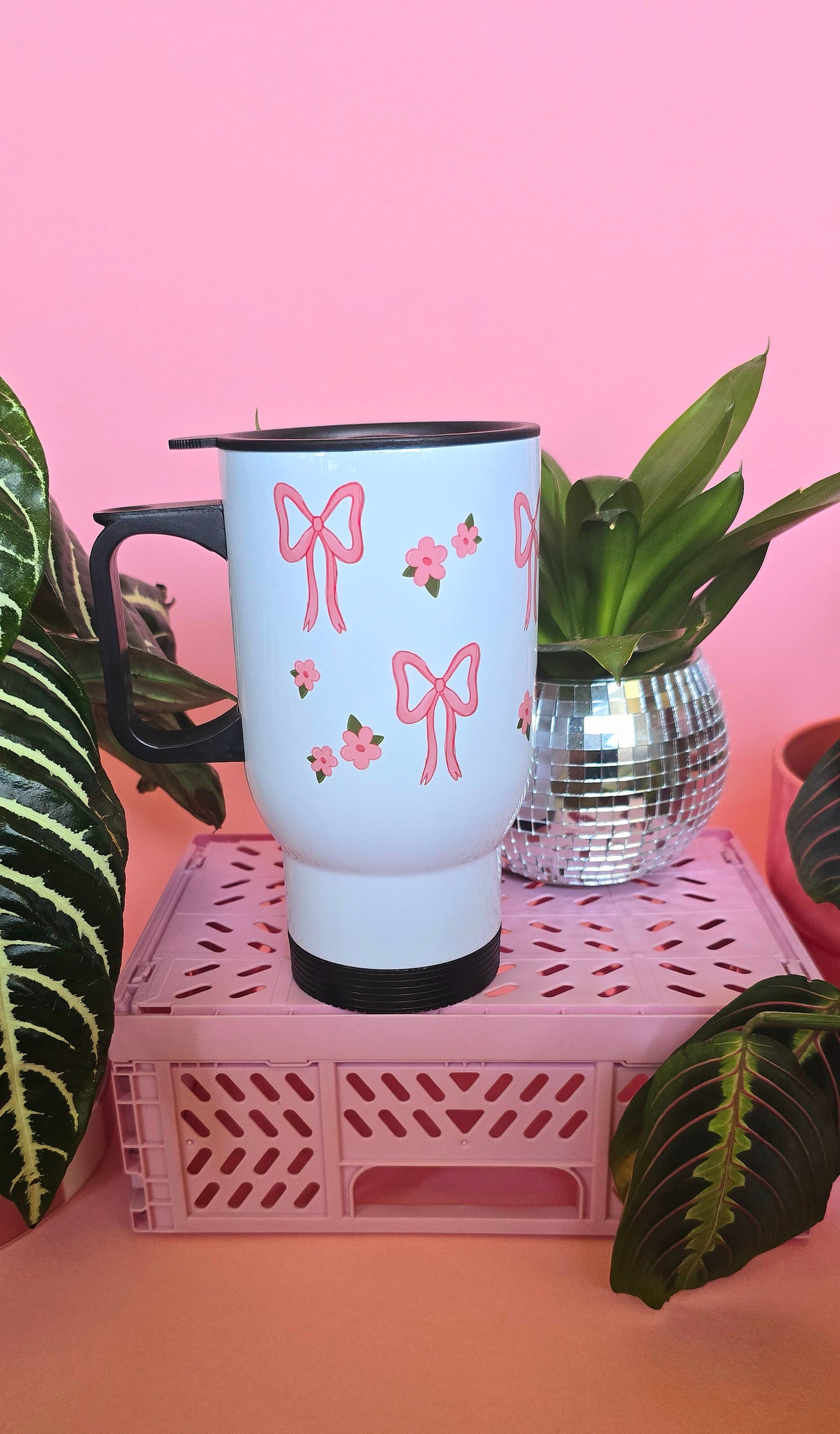 Bows & Flowers Cute Travel Mug