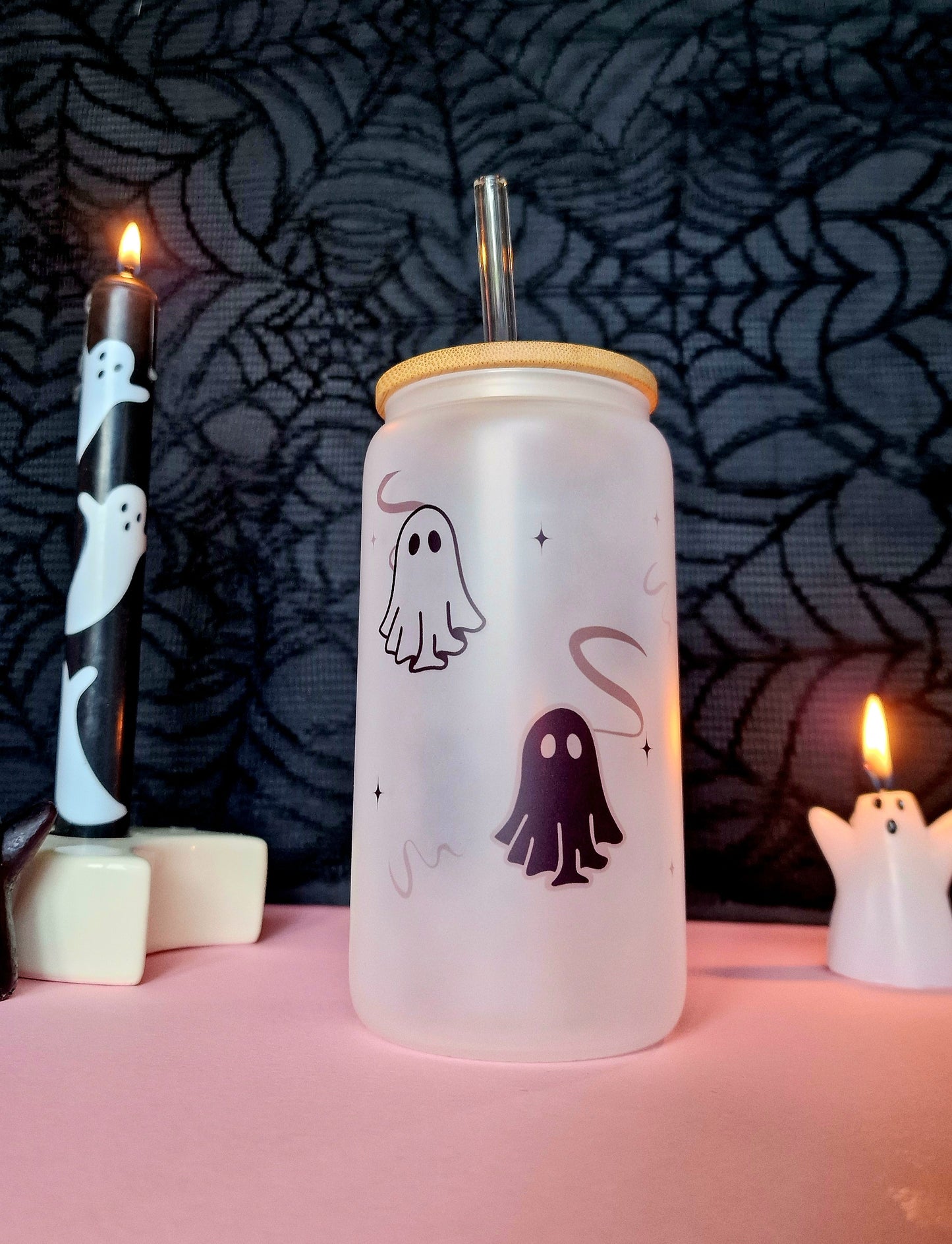Monochrome Ghostie Glass