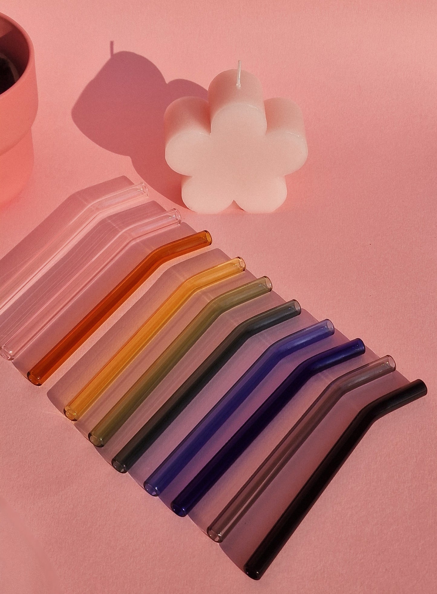 Chunky Short Glass Reusable Straws