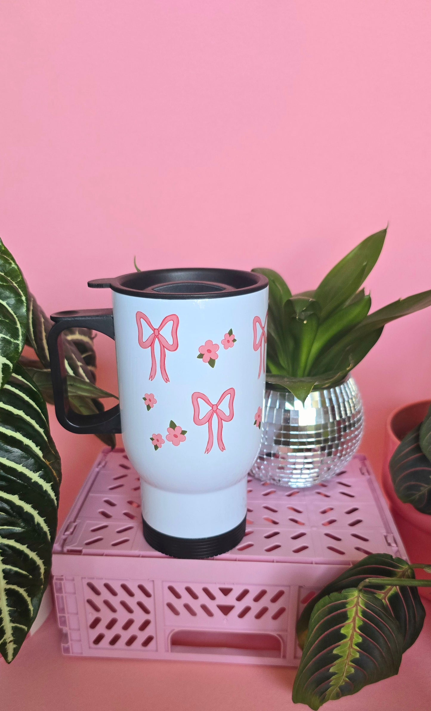 Bows & Flowers Cute Travel Mug