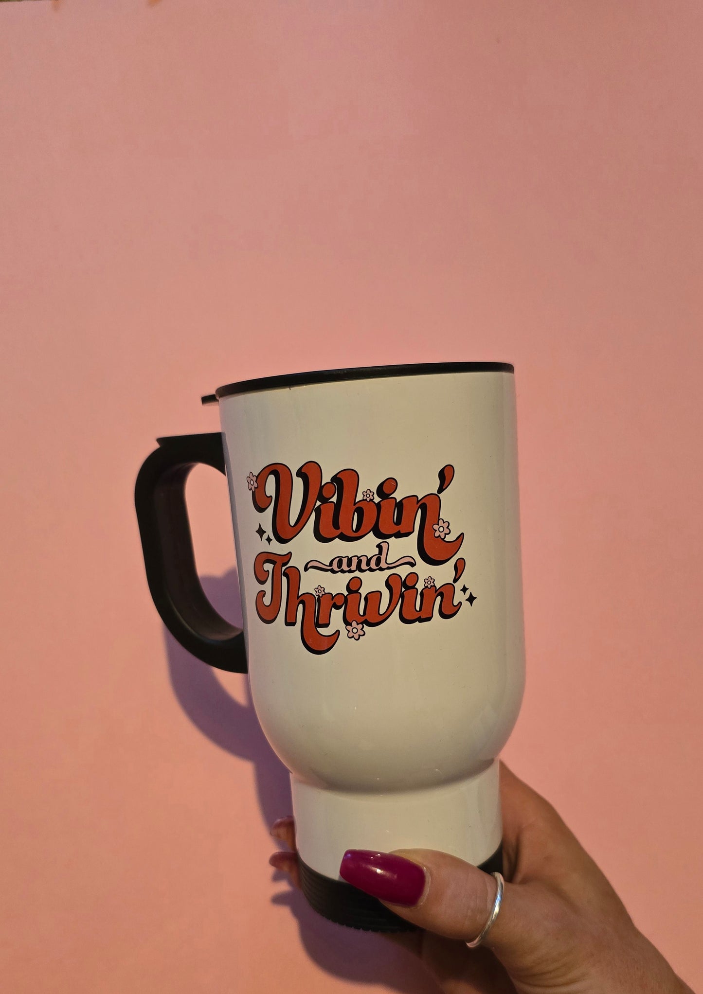 *sale* vibing thriving travel mug
