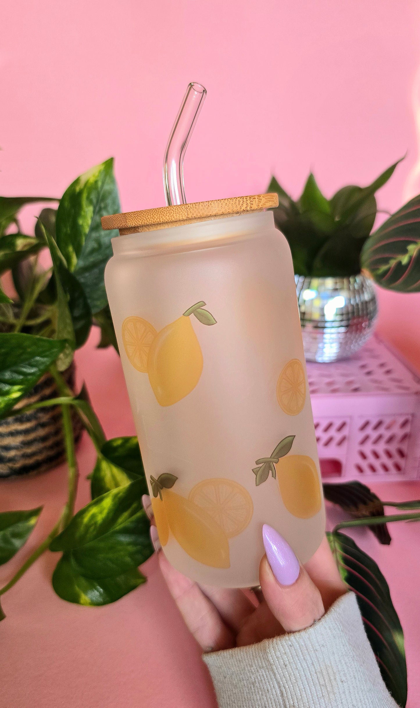 Lemons Lemonade Glass Tumbler