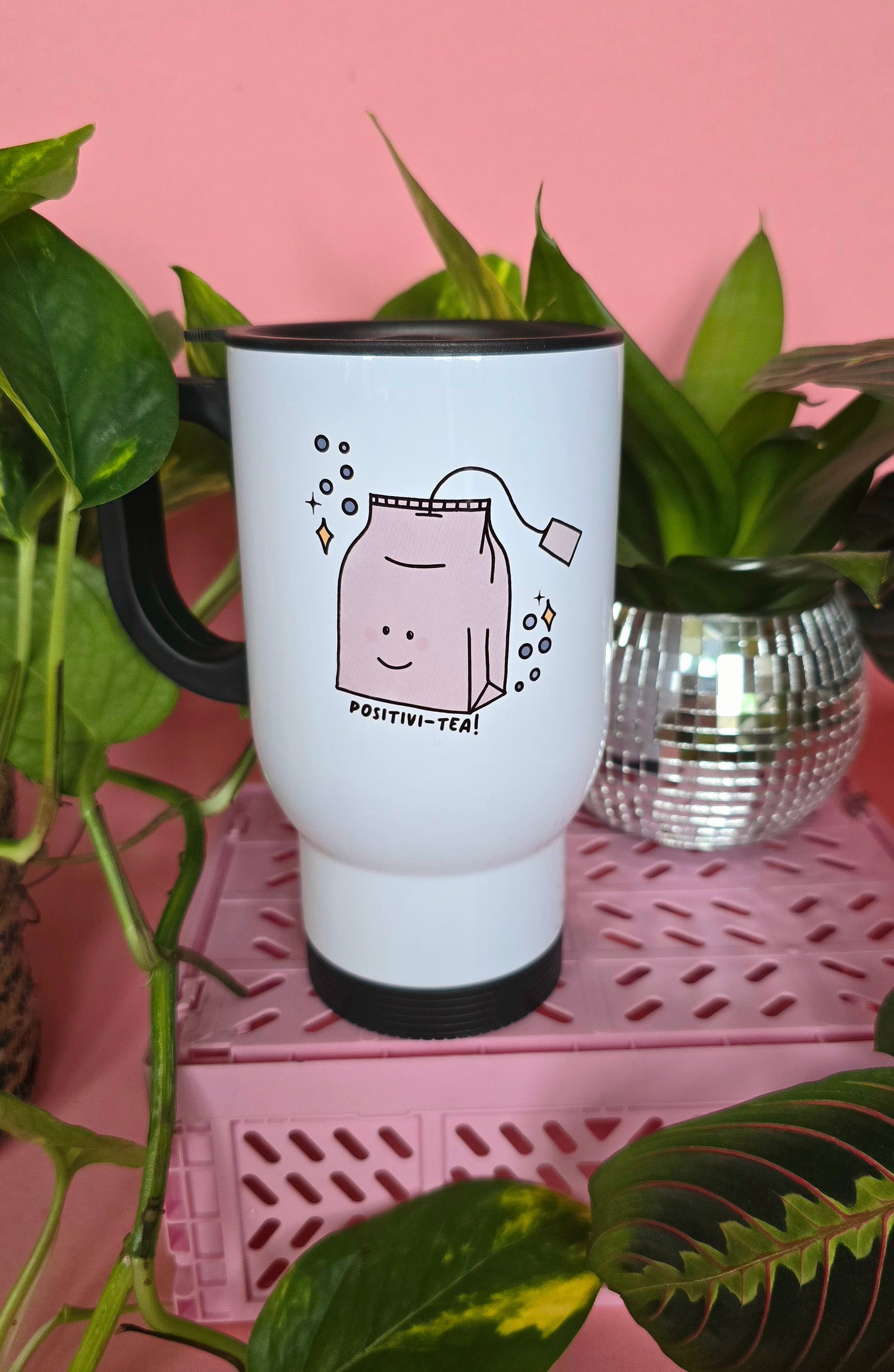 Positivitea Tea Bag Cute Travel Mugs