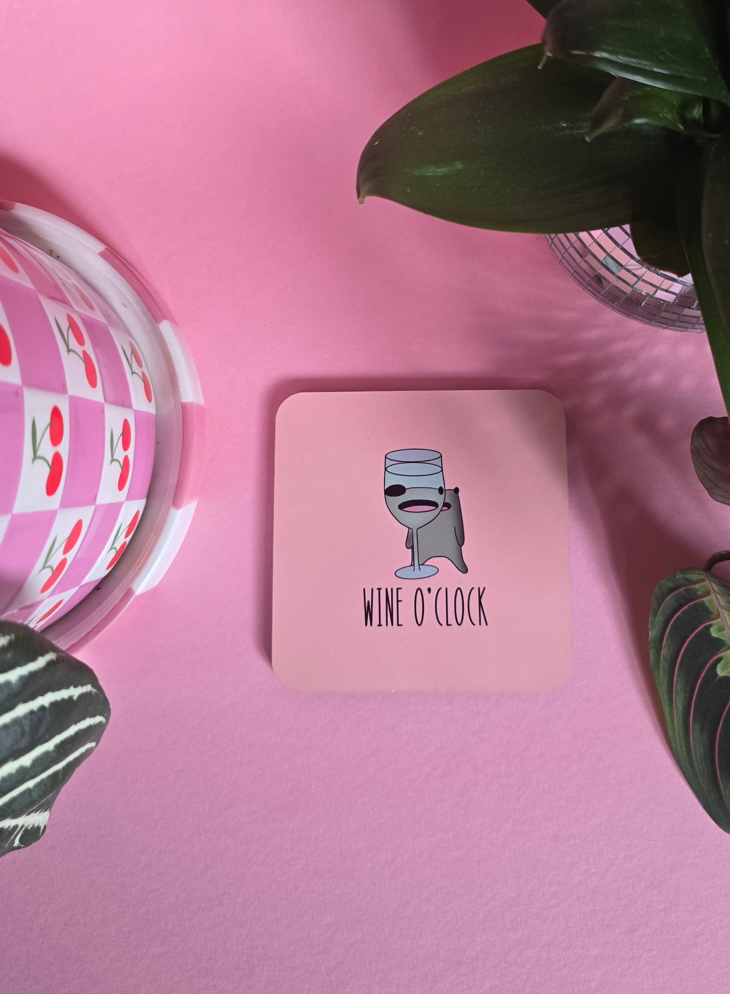 Wine O'clock Frog Coaster