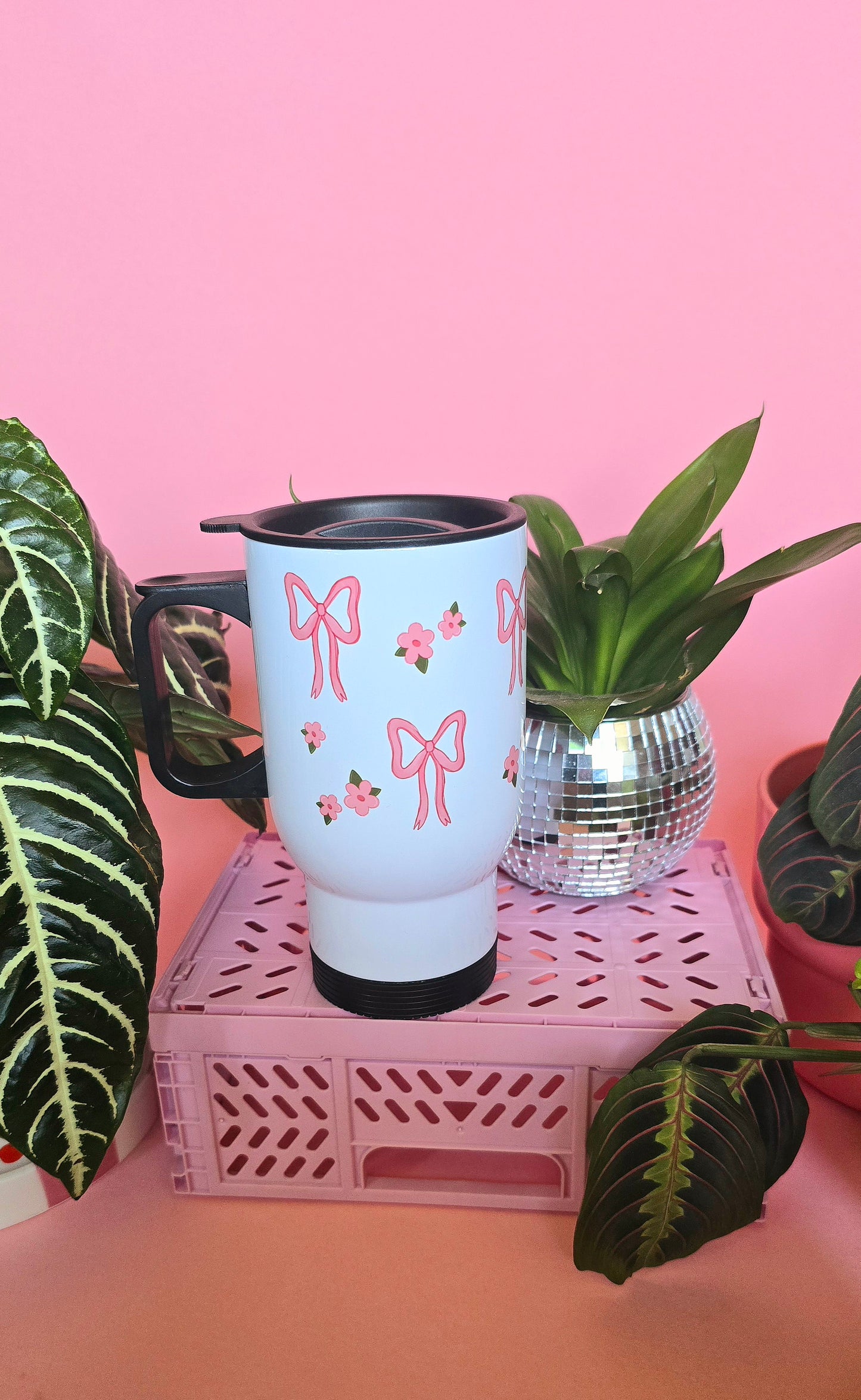 Bows & Flowers Cute Travel Mug