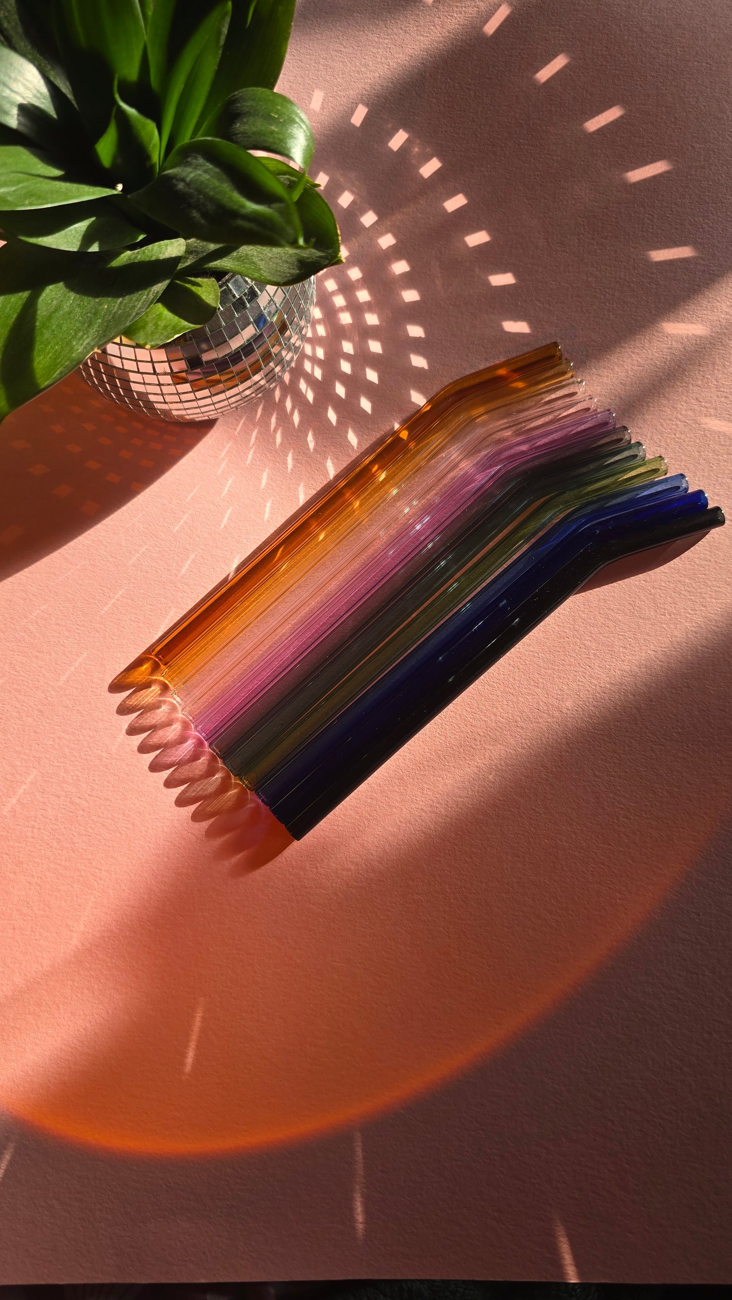 Coloured *Bent* Glass Straws