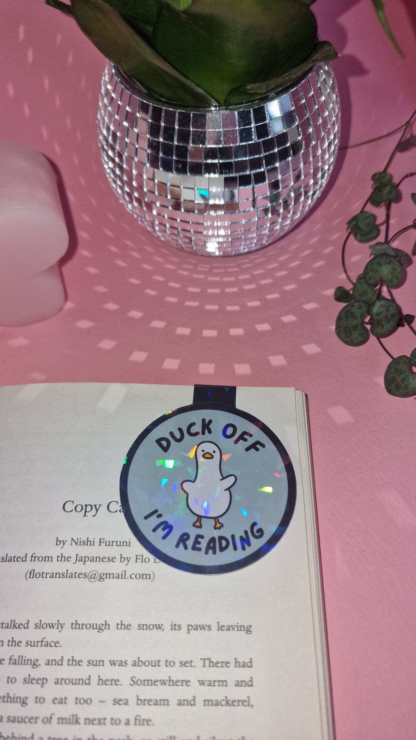 Duck Off Im Reading Magnetic Flip Bookmark