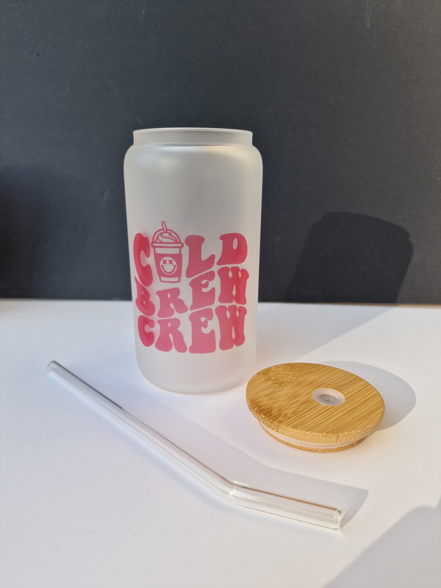 CBC Pink | 16oz Glass Can Tumbler