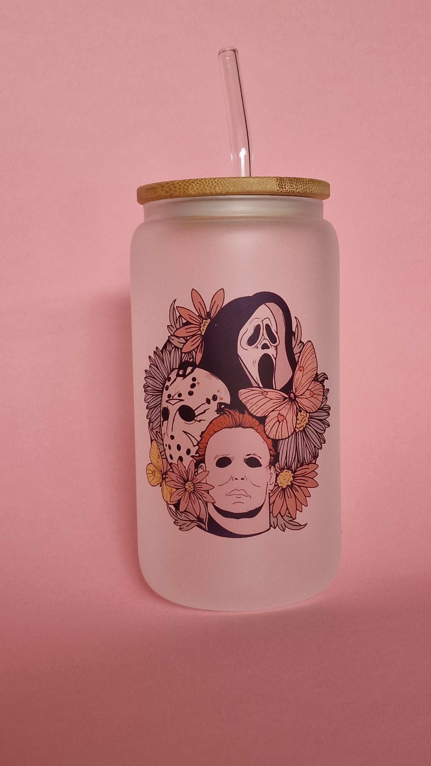 Fav Horror Villians | 16oz Glass Can Tumbler