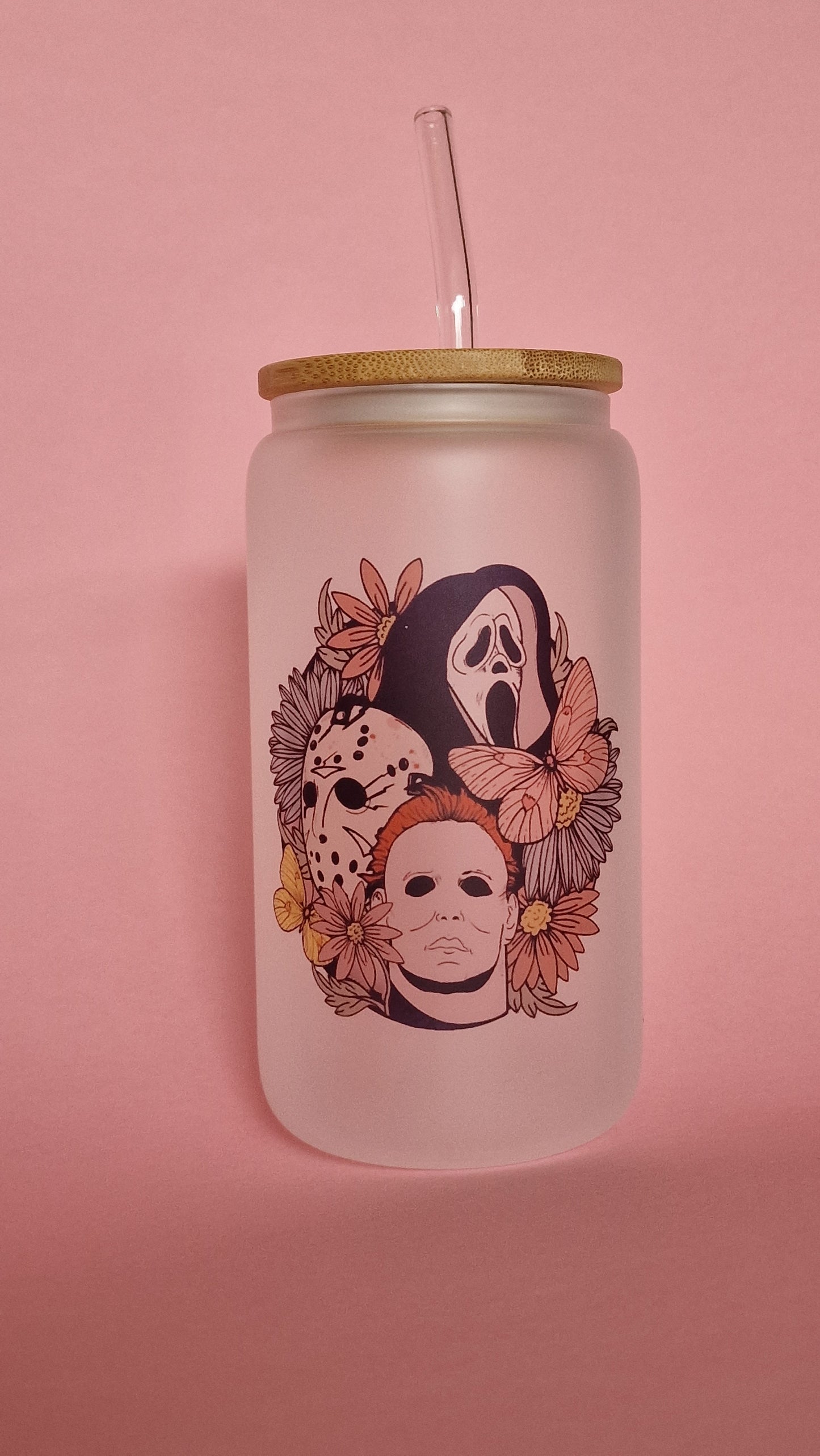 Fav Horror Villians | 16oz Glass Can Tumbler