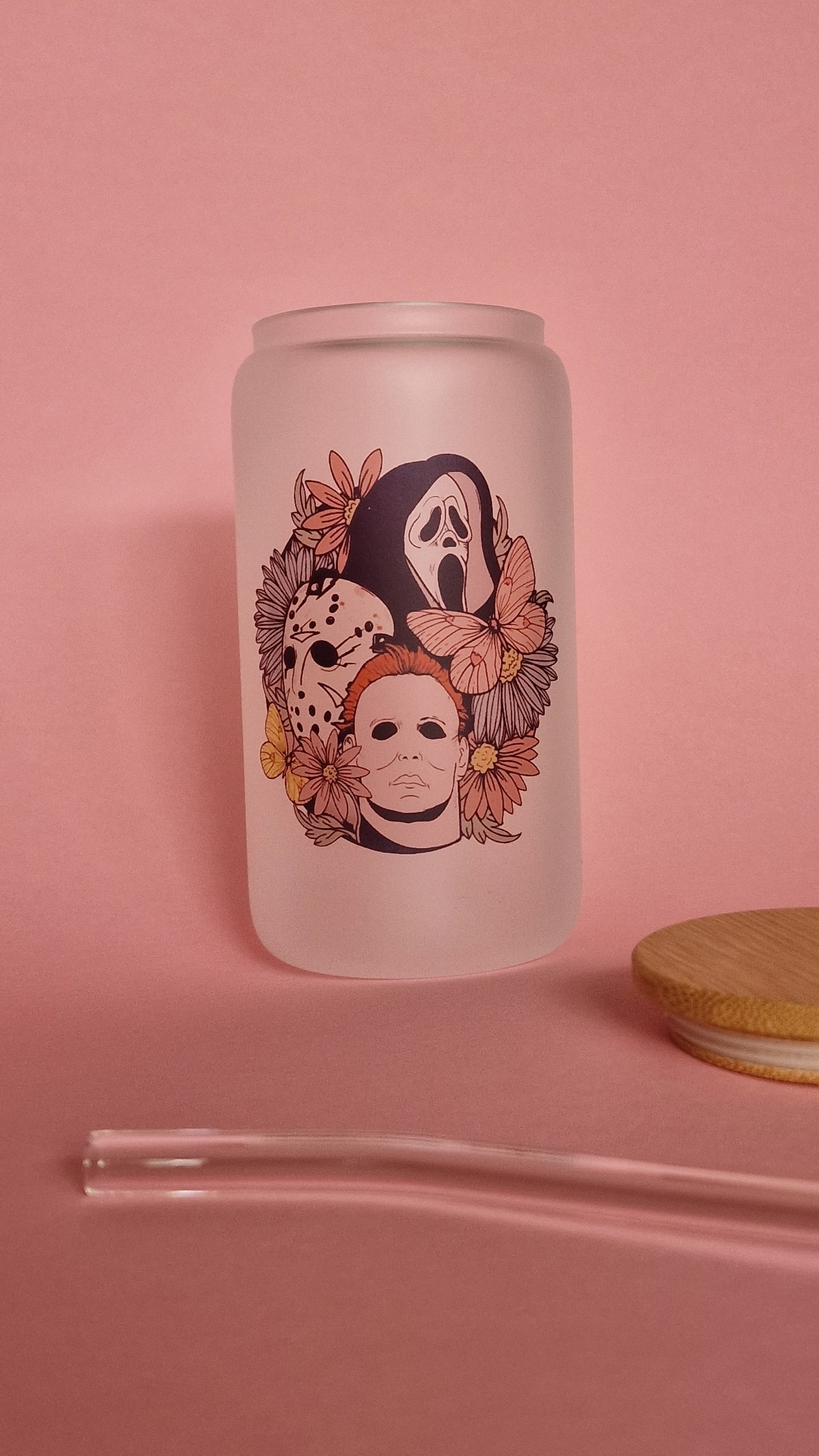 Fav Horror Villians | 16oz Glass Can Tumbler