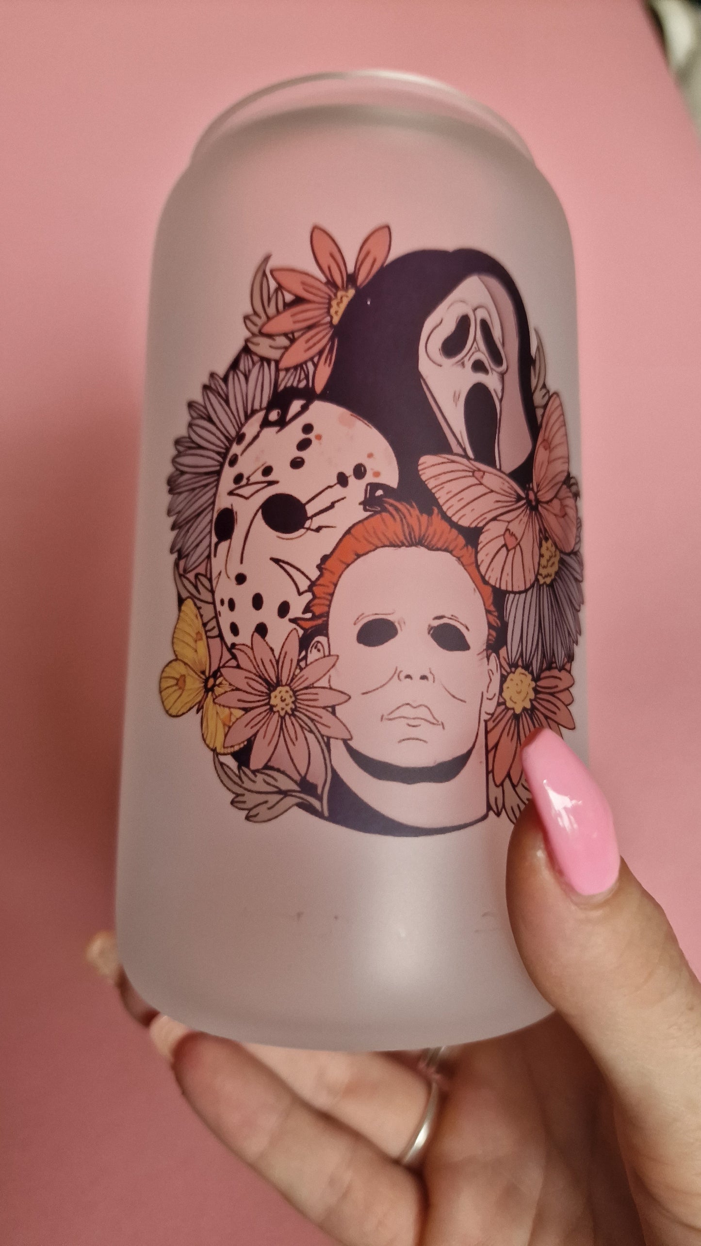 Fav Horror Villians | 16oz Glass Can Tumbler