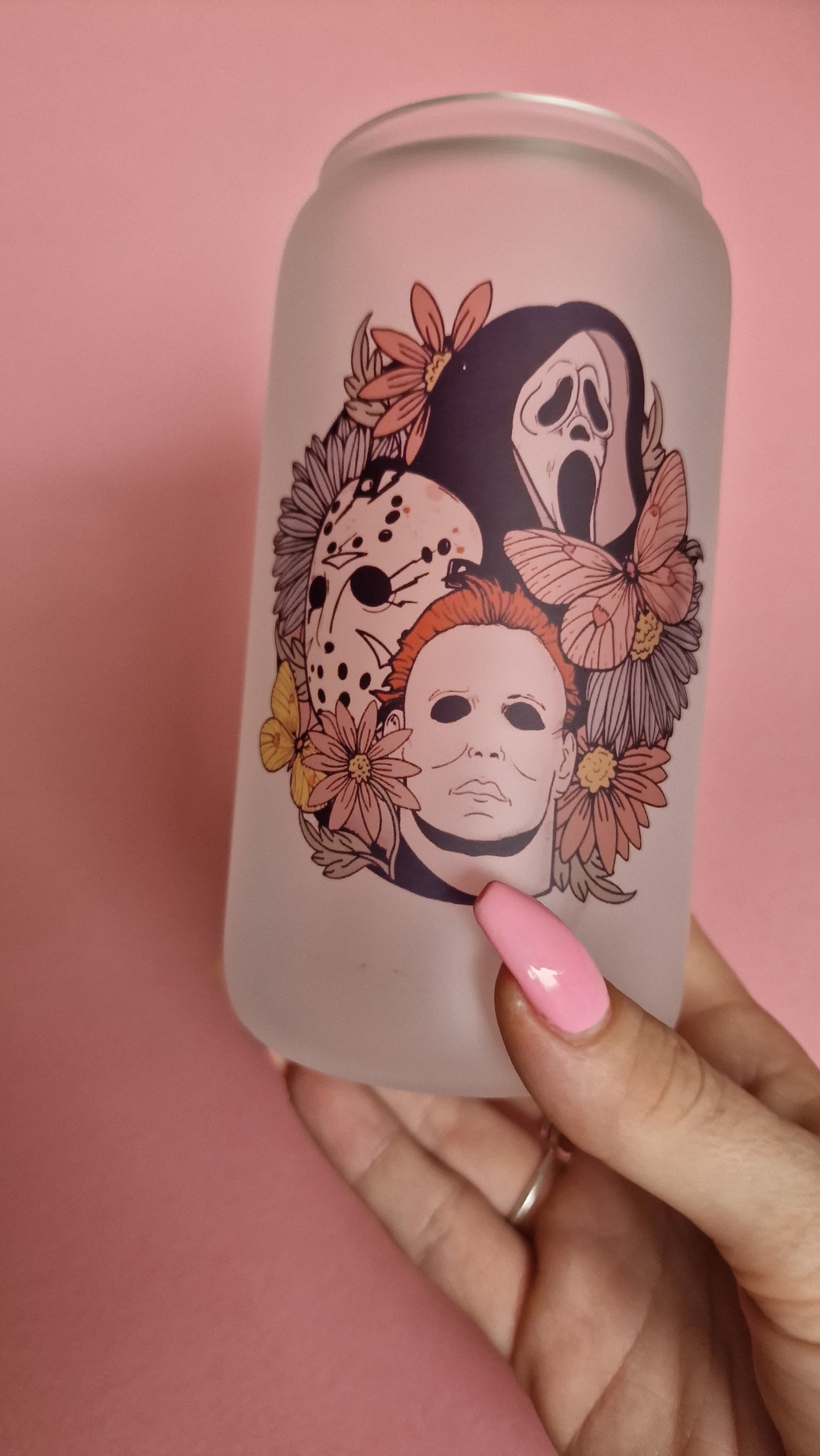 Fav Horror Villians | 16oz Glass Can Tumbler