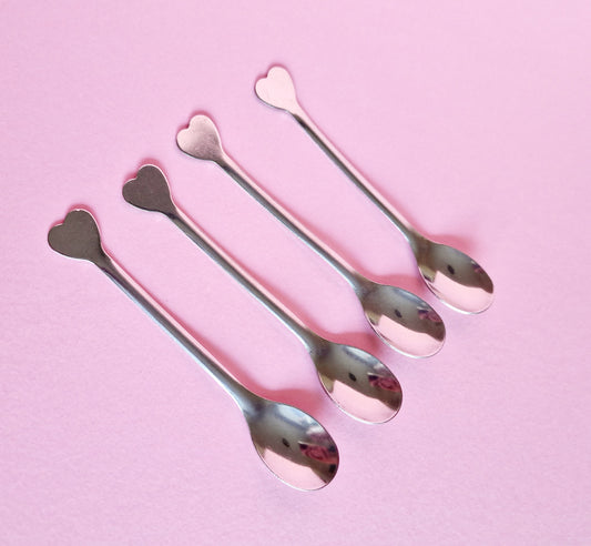 Stainless Steel Heart Spoons