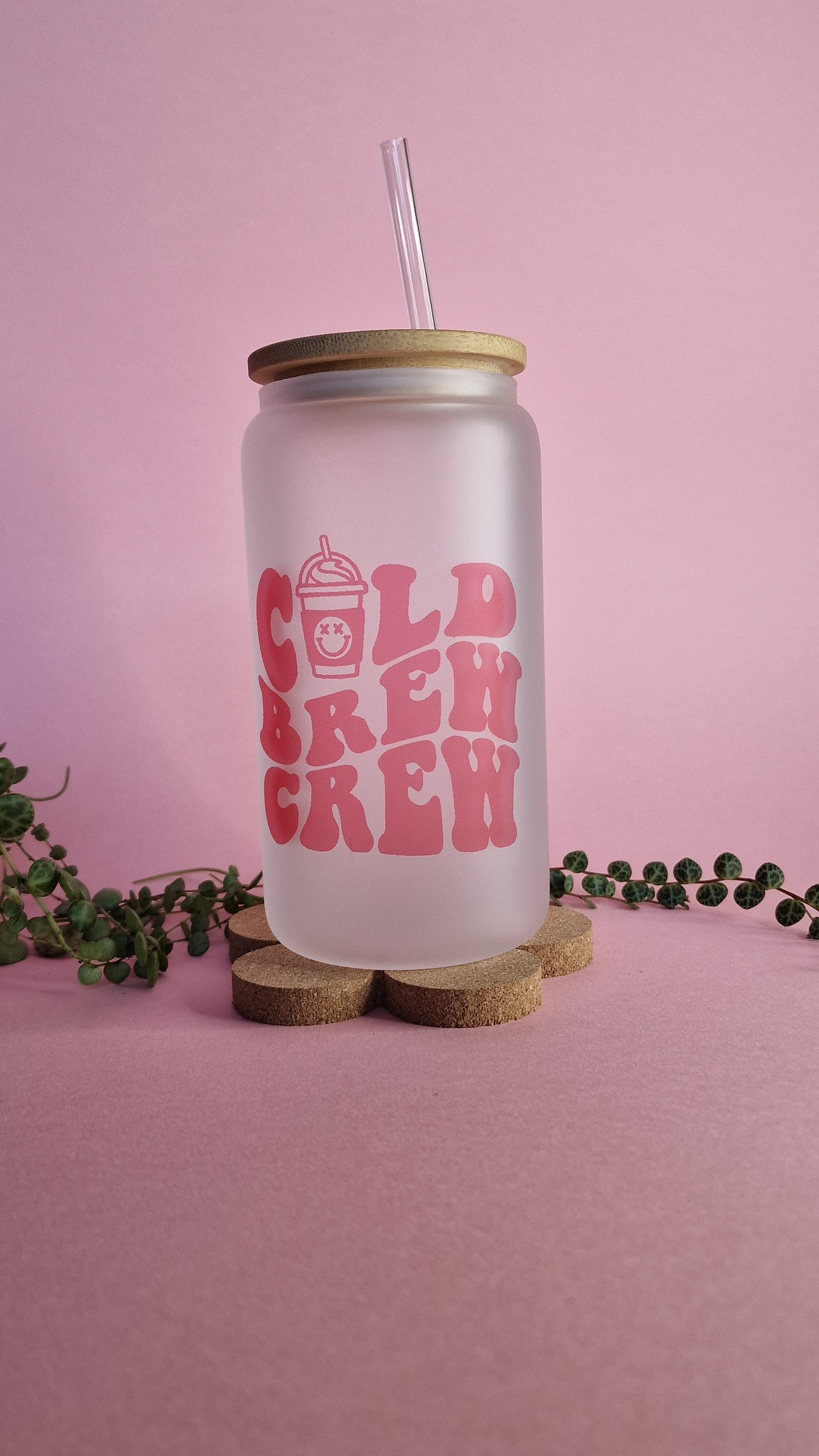 CBC Pink | 16oz Glass Can Tumbler