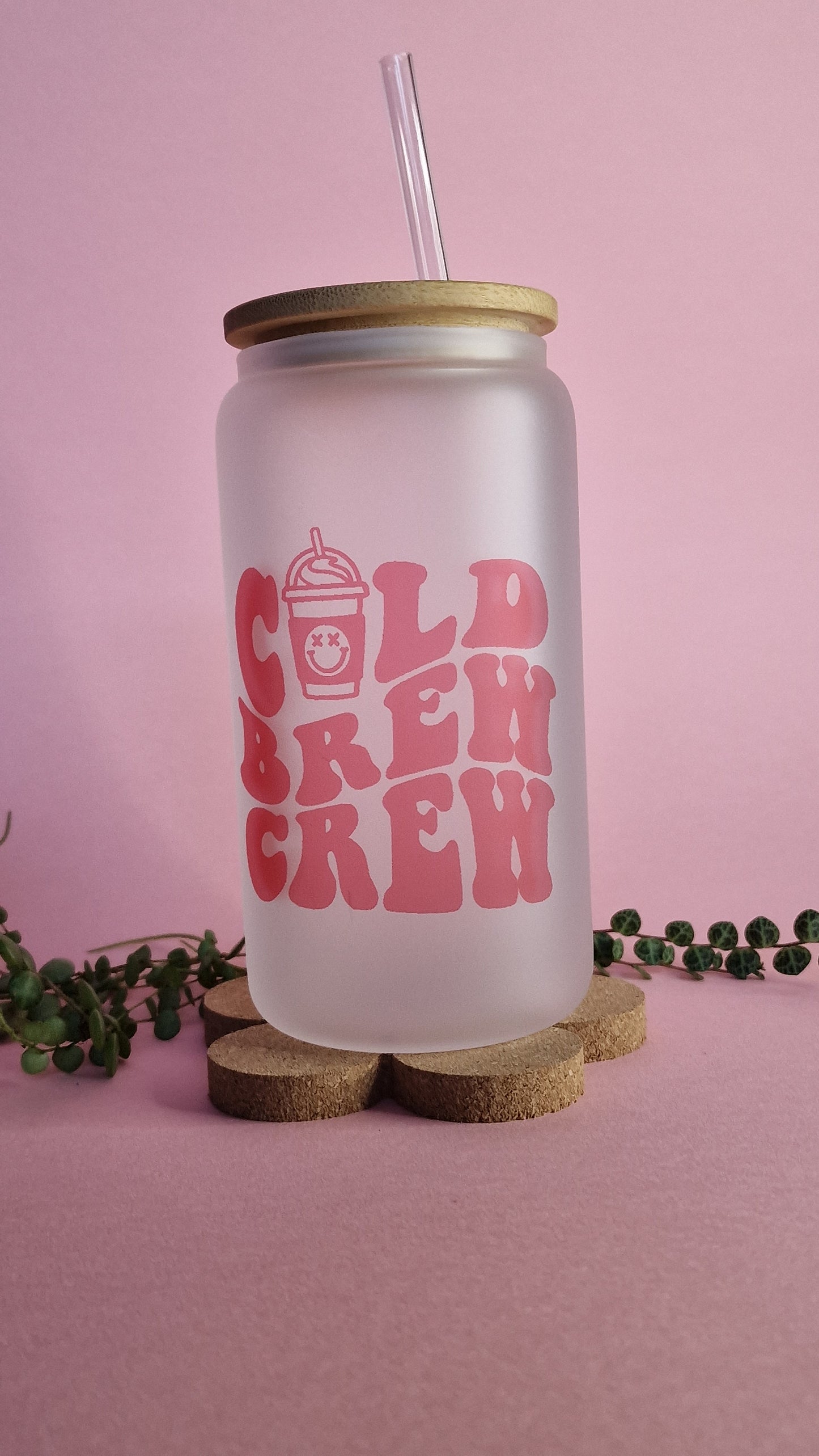 CBC Pink | 16oz Glass Can Tumbler