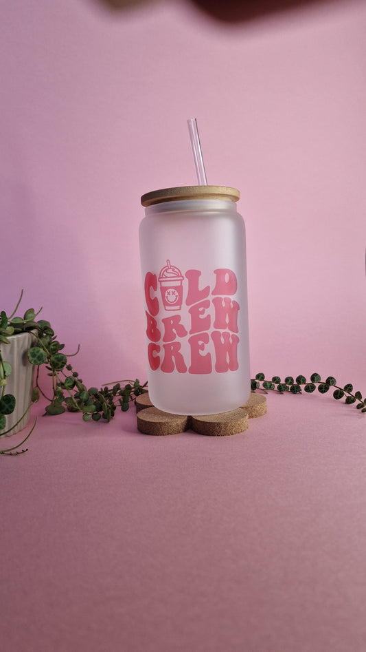 CBC Pink | 16oz Glass Can Tumbler