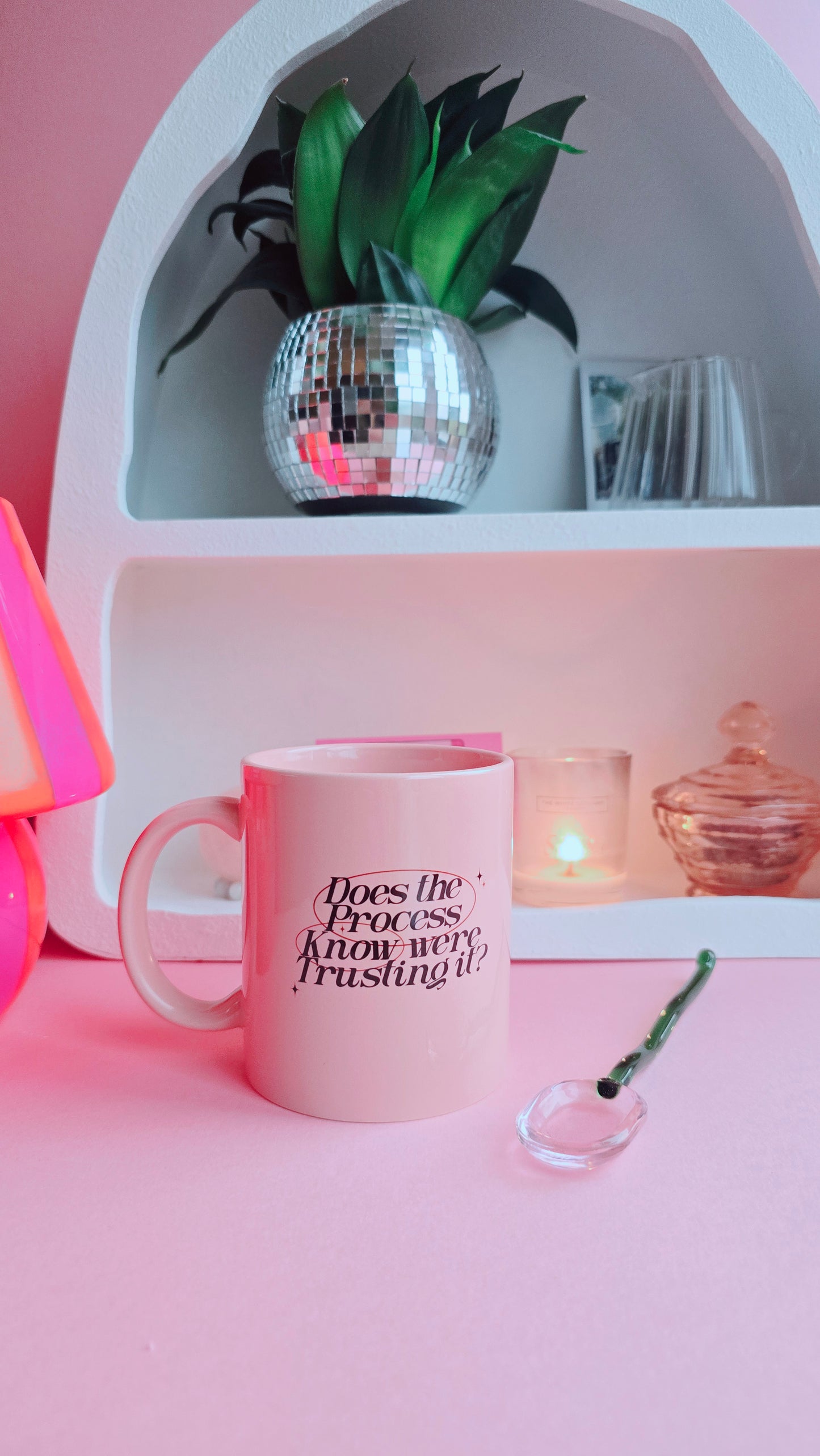 Trust the Process Ceramic Pink Mug