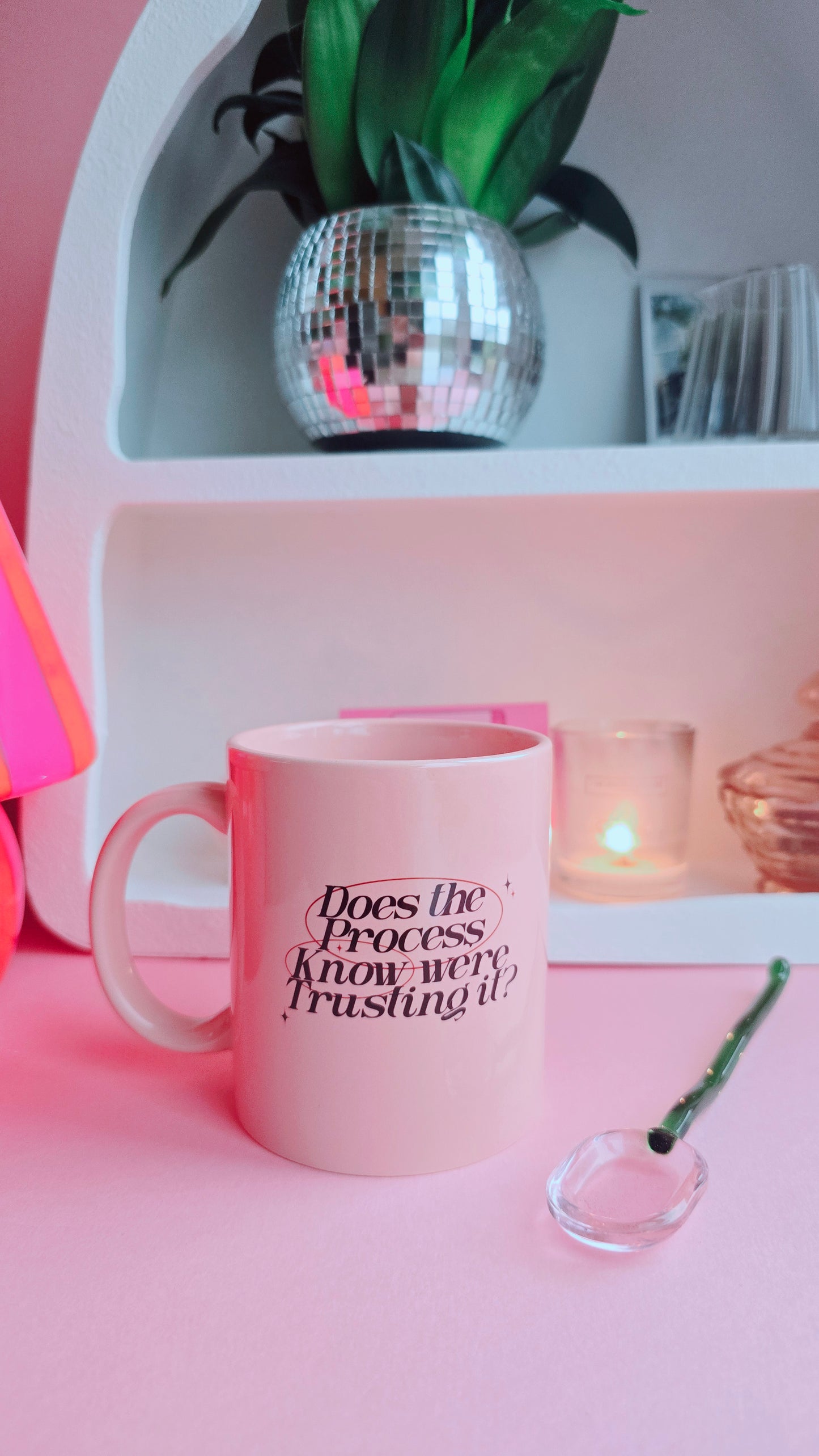 Trust the Process Ceramic Pink Mug