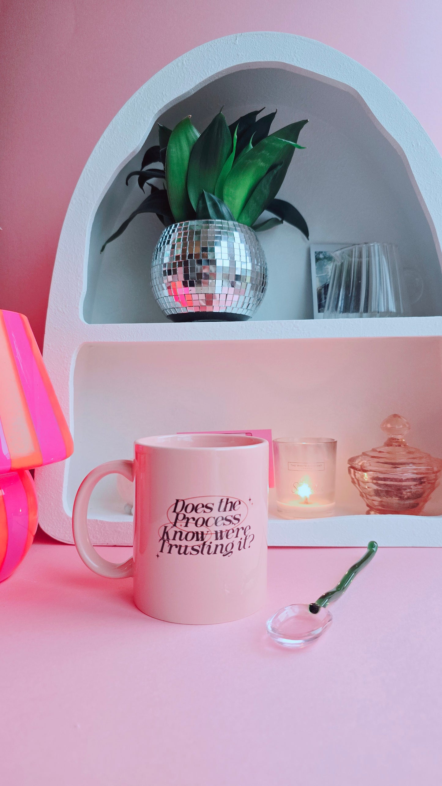 Trust the Process Ceramic Pink Mug