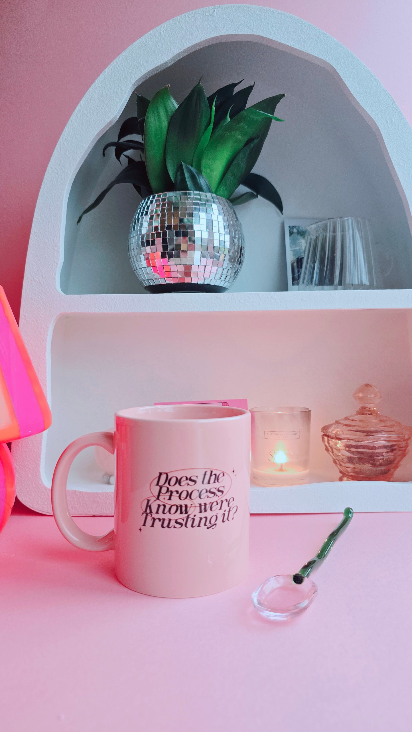 Trust the Process Ceramic Pink Mug