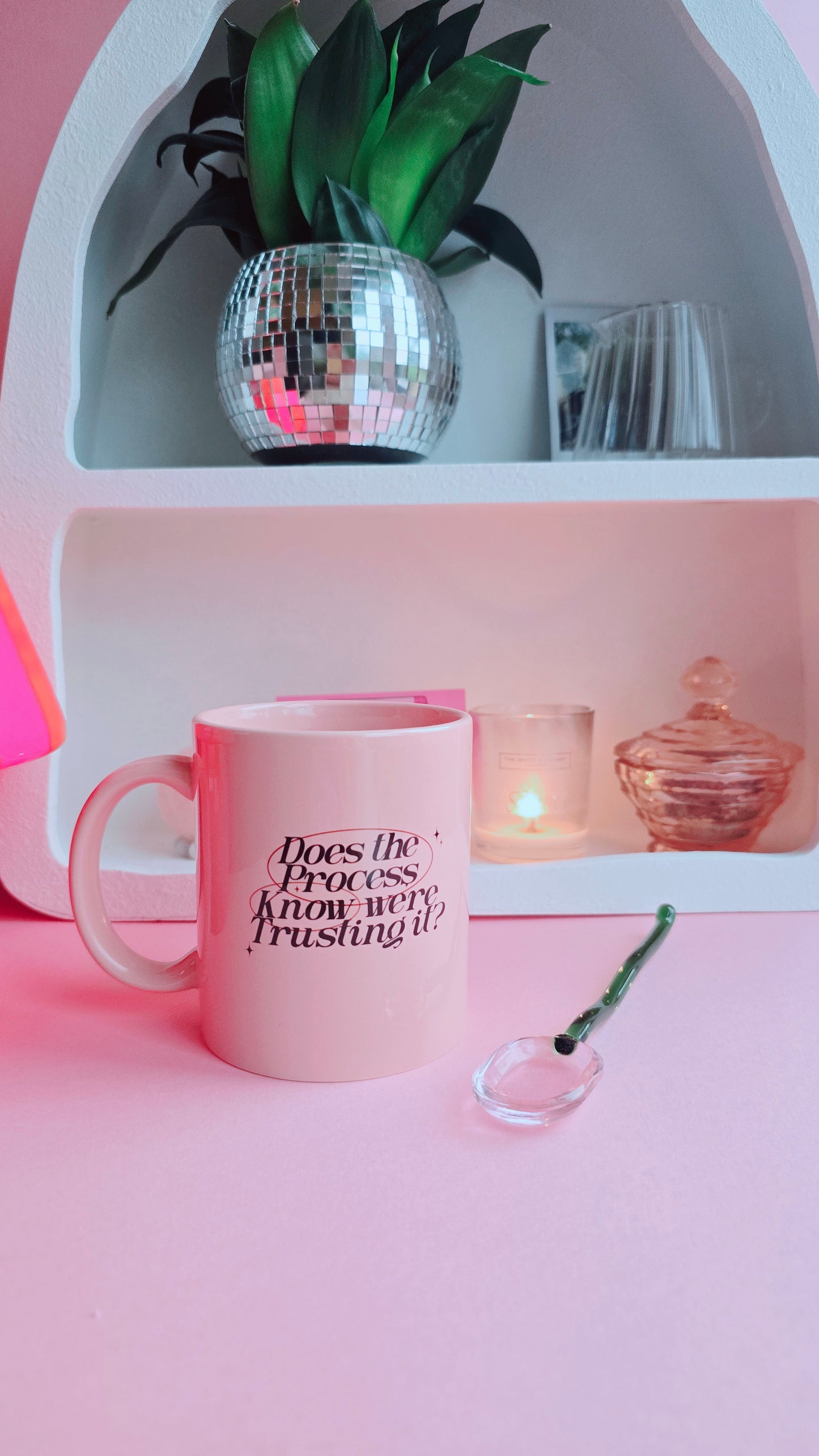 Trust the Process Ceramic Pink Mug