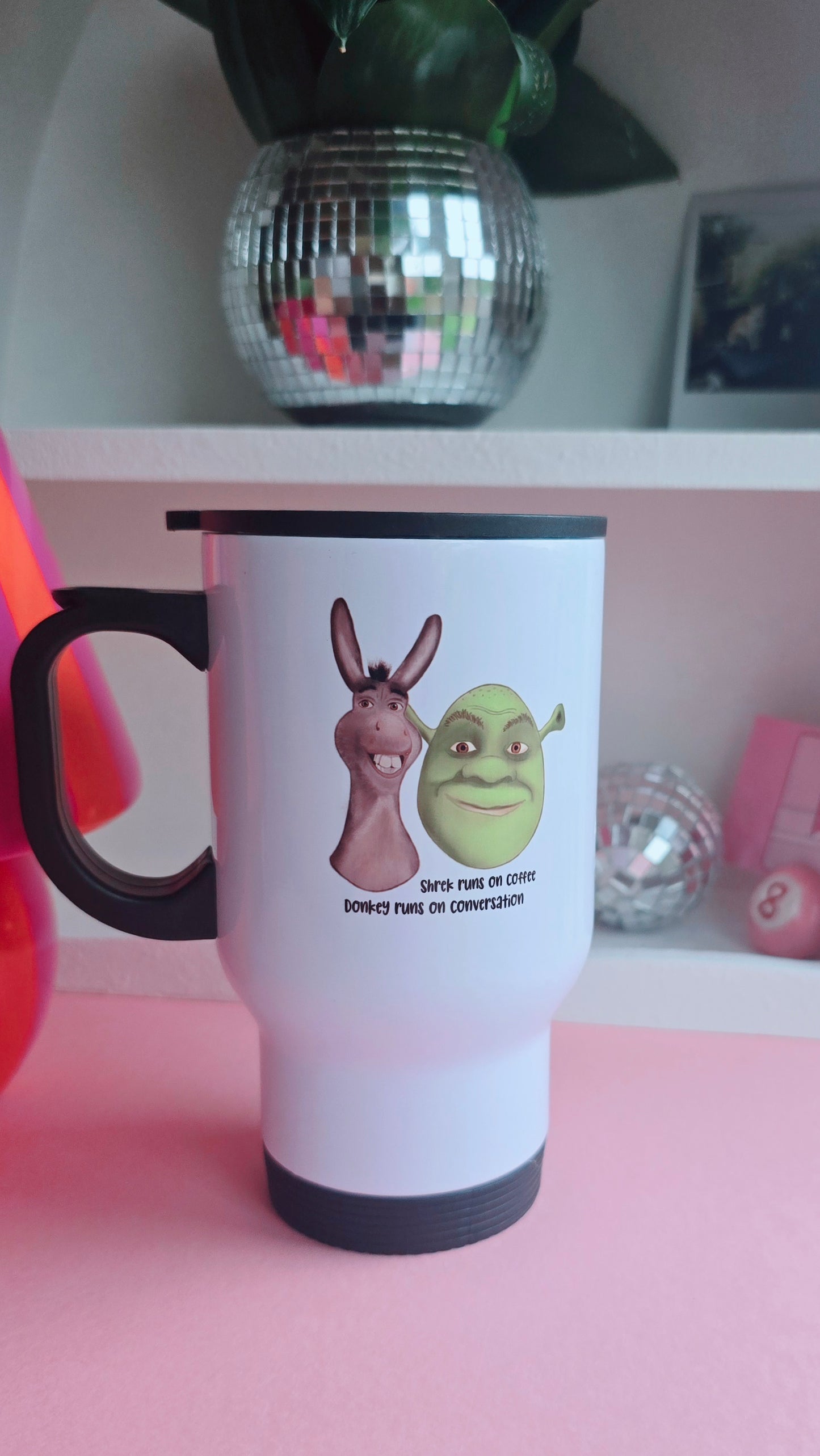 Shrek & Donkey Travel Mug