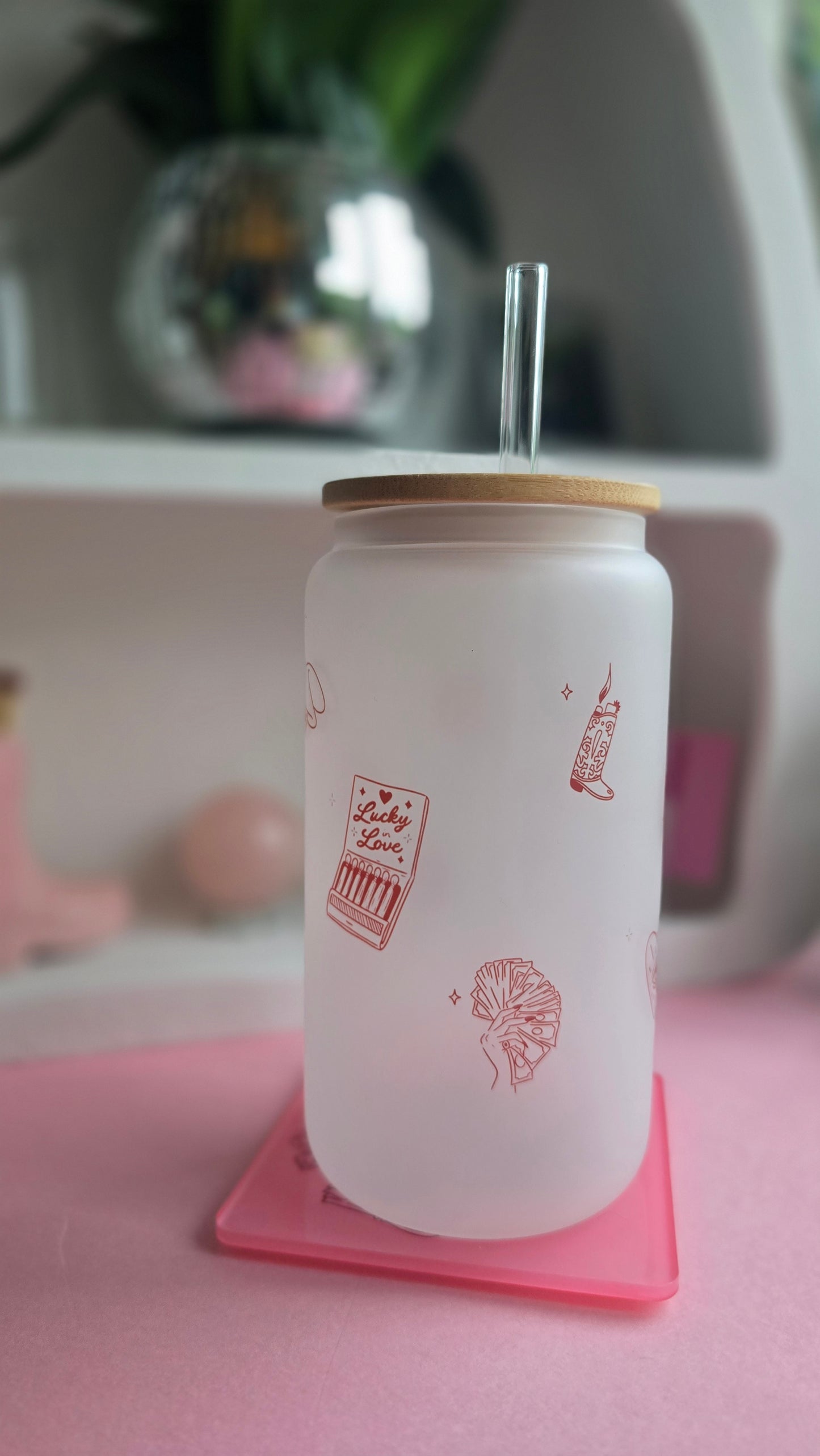 Lucky Girl | 16oz glass can tumbler