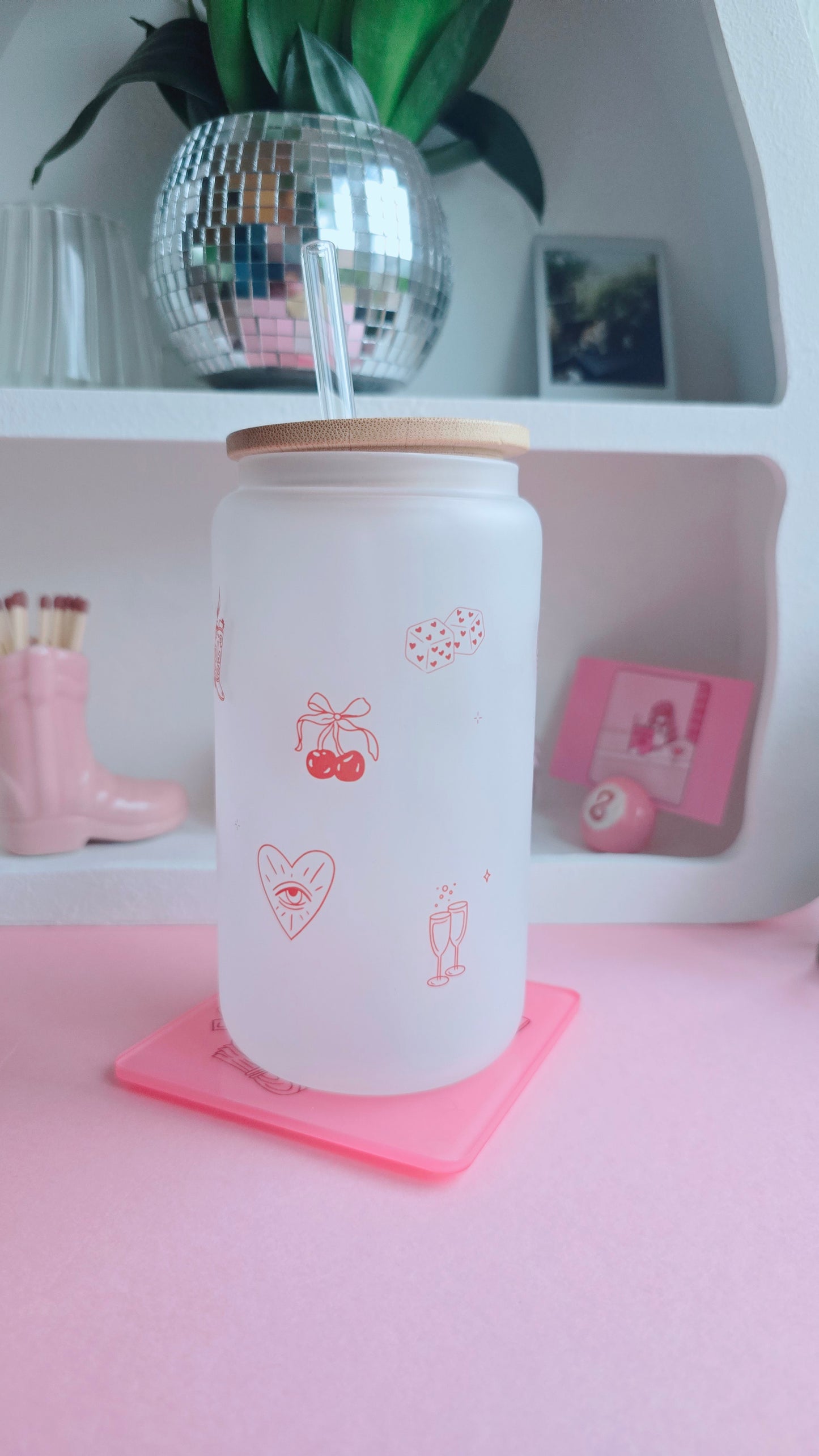 Lucky Girl | 16oz glass can tumbler