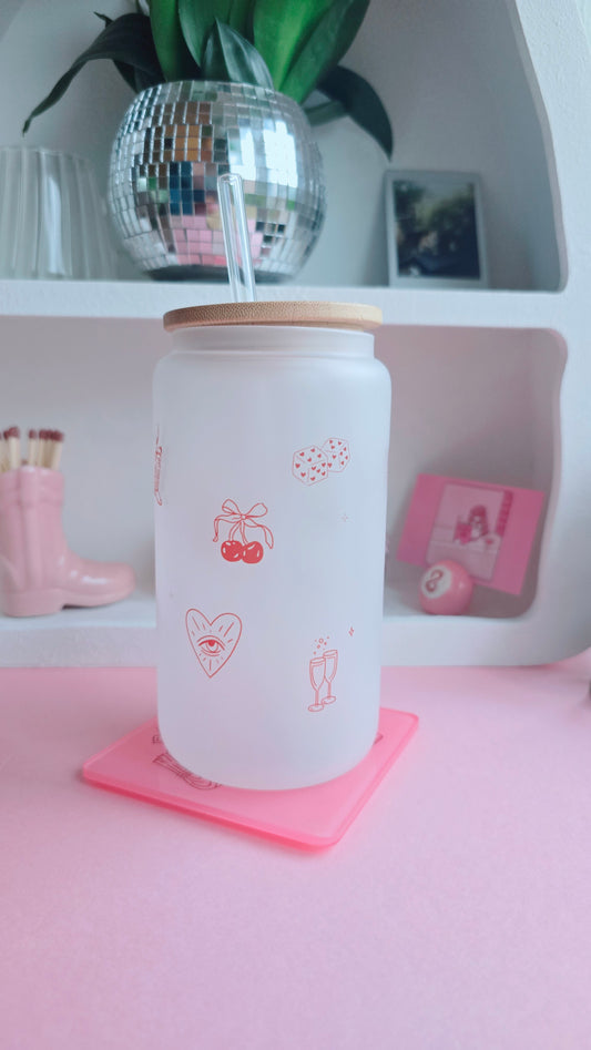 Lucky Girl | 16oz glass can tumbler