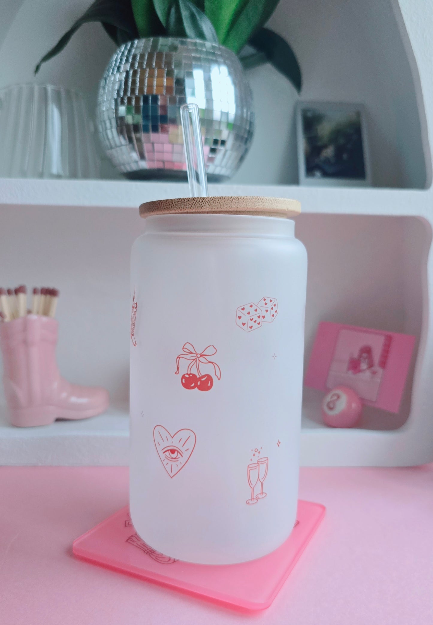 Lucky Girl | 16oz glass can tumbler