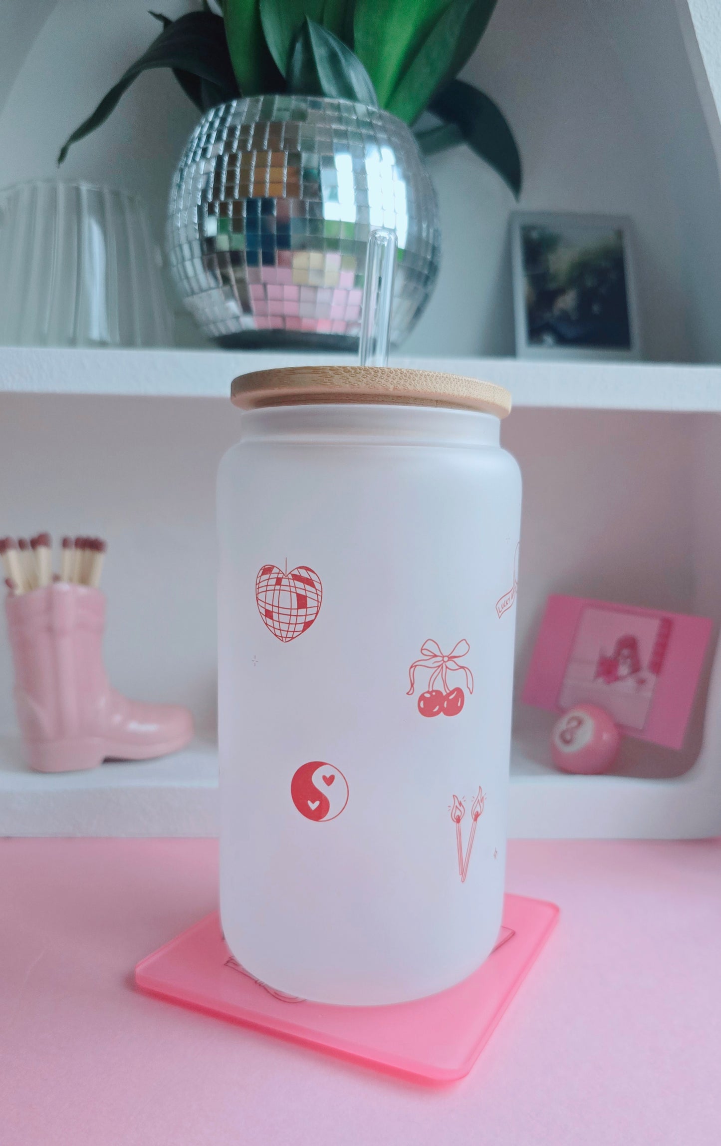 Lucky Girl | 16oz glass can tumbler