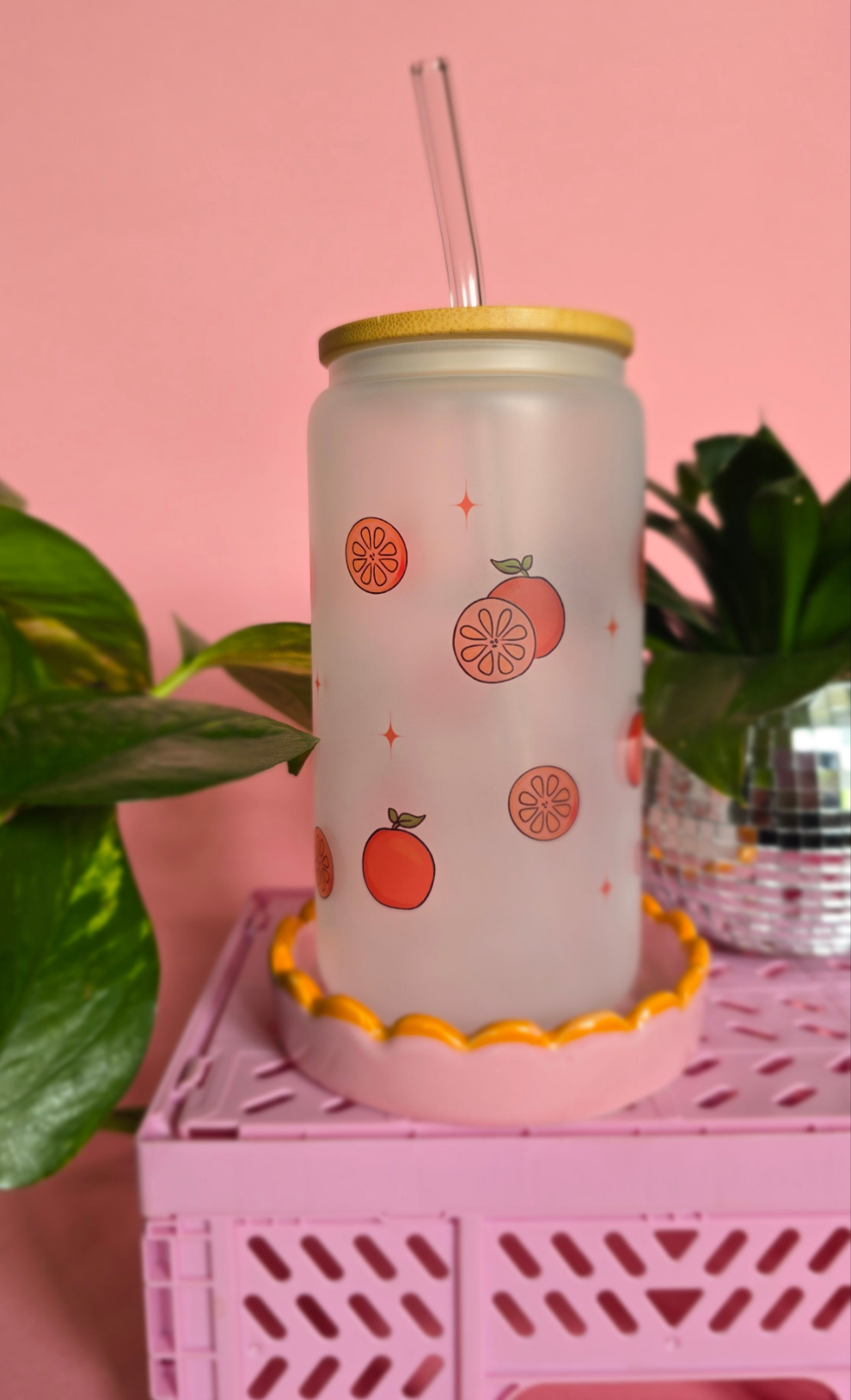 Aperol Spritz Orange Glass Tumbler