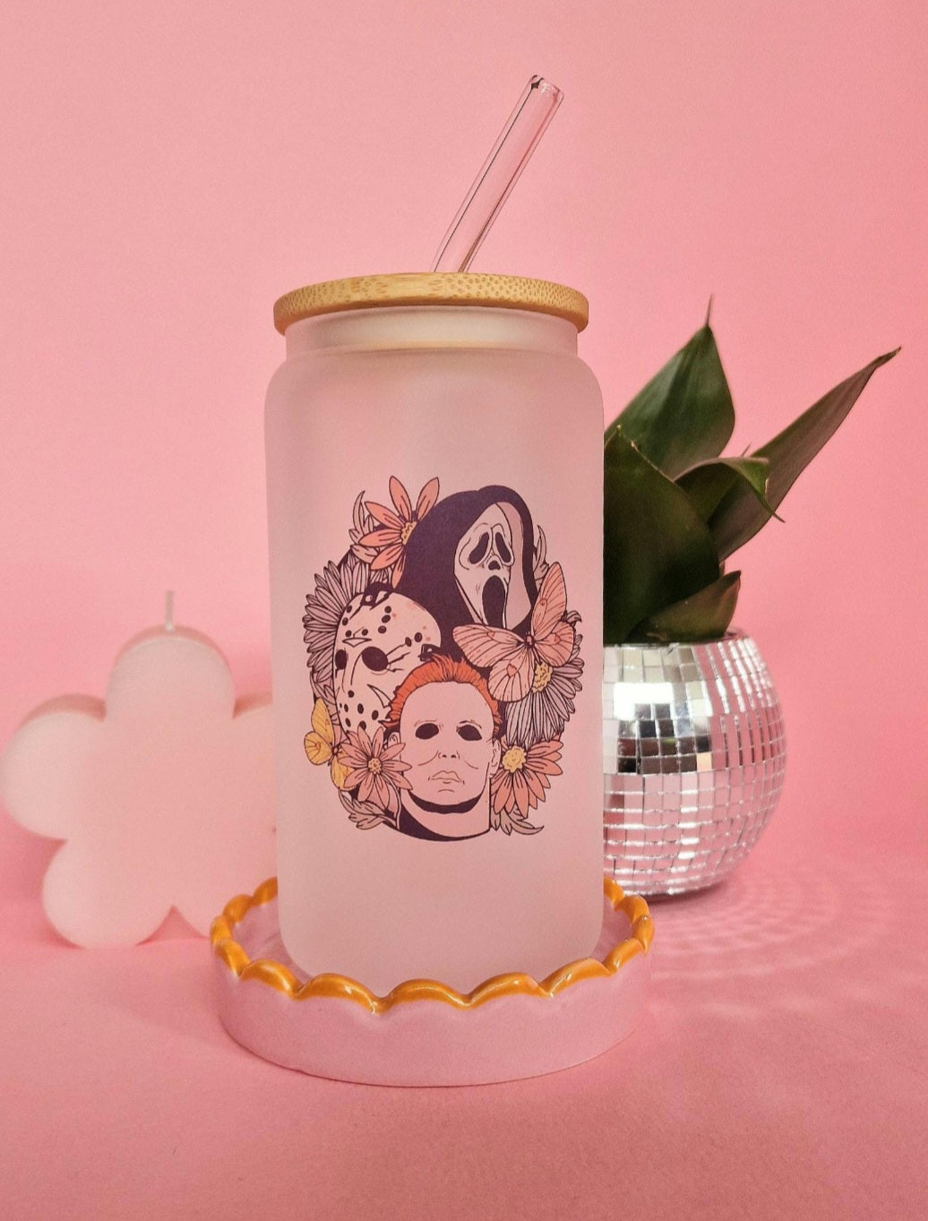 Fav Horror Villians | 16oz Glass Can Tumbler