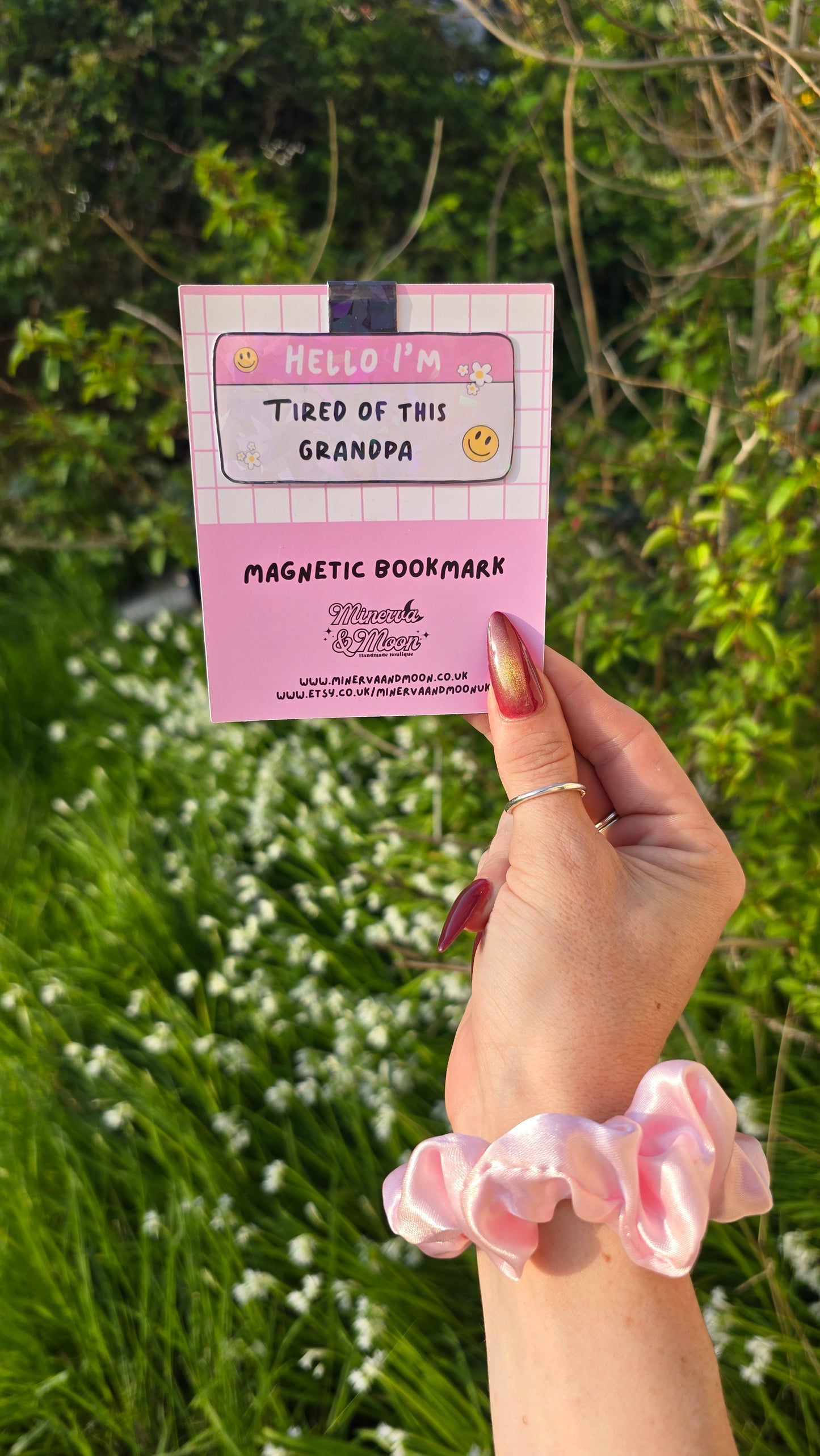 Hello Im Tired Of This Grandpa Magnetic Flip Bookmark