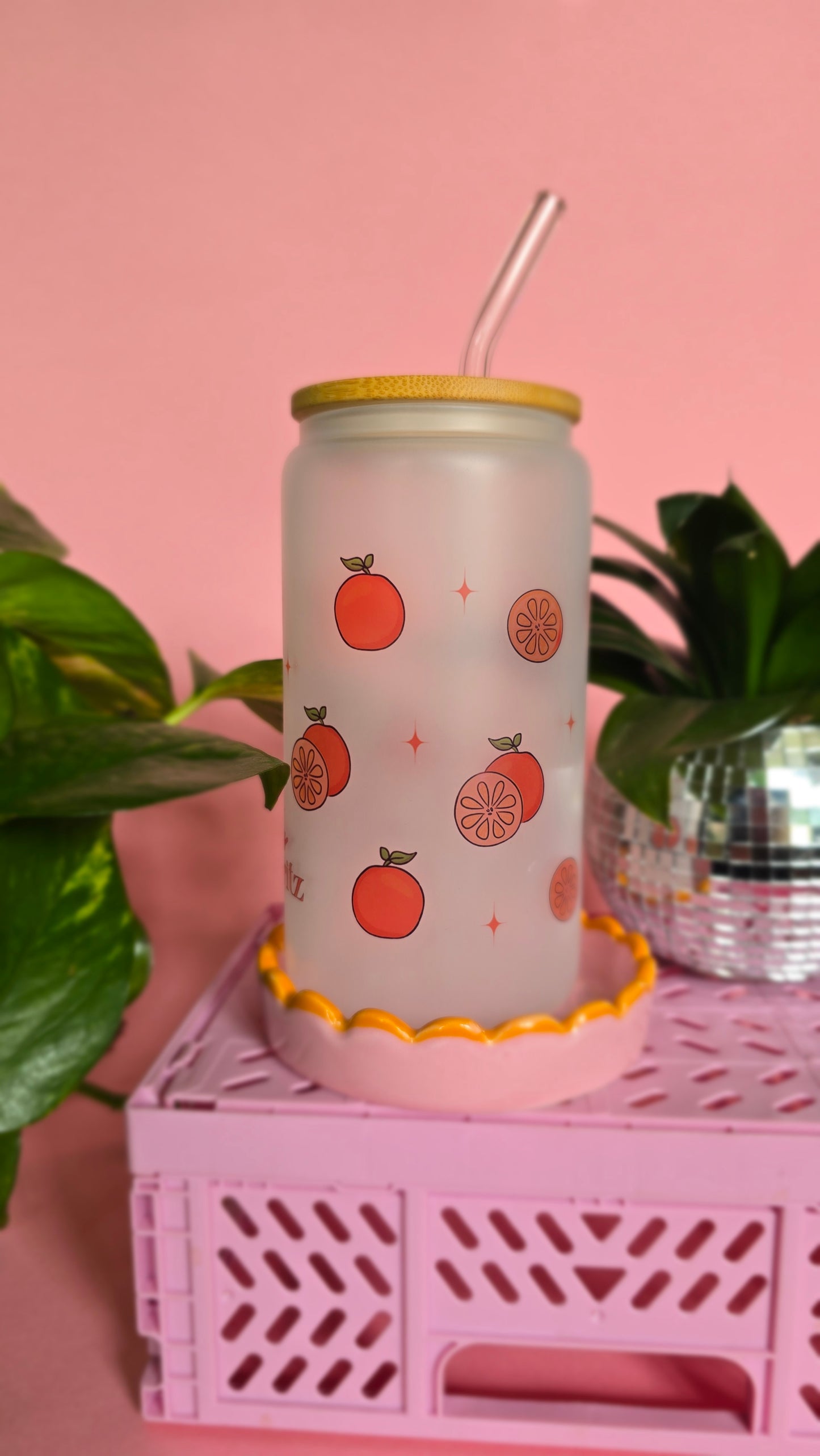 Aperol Spritz Orange Glass Tumbler