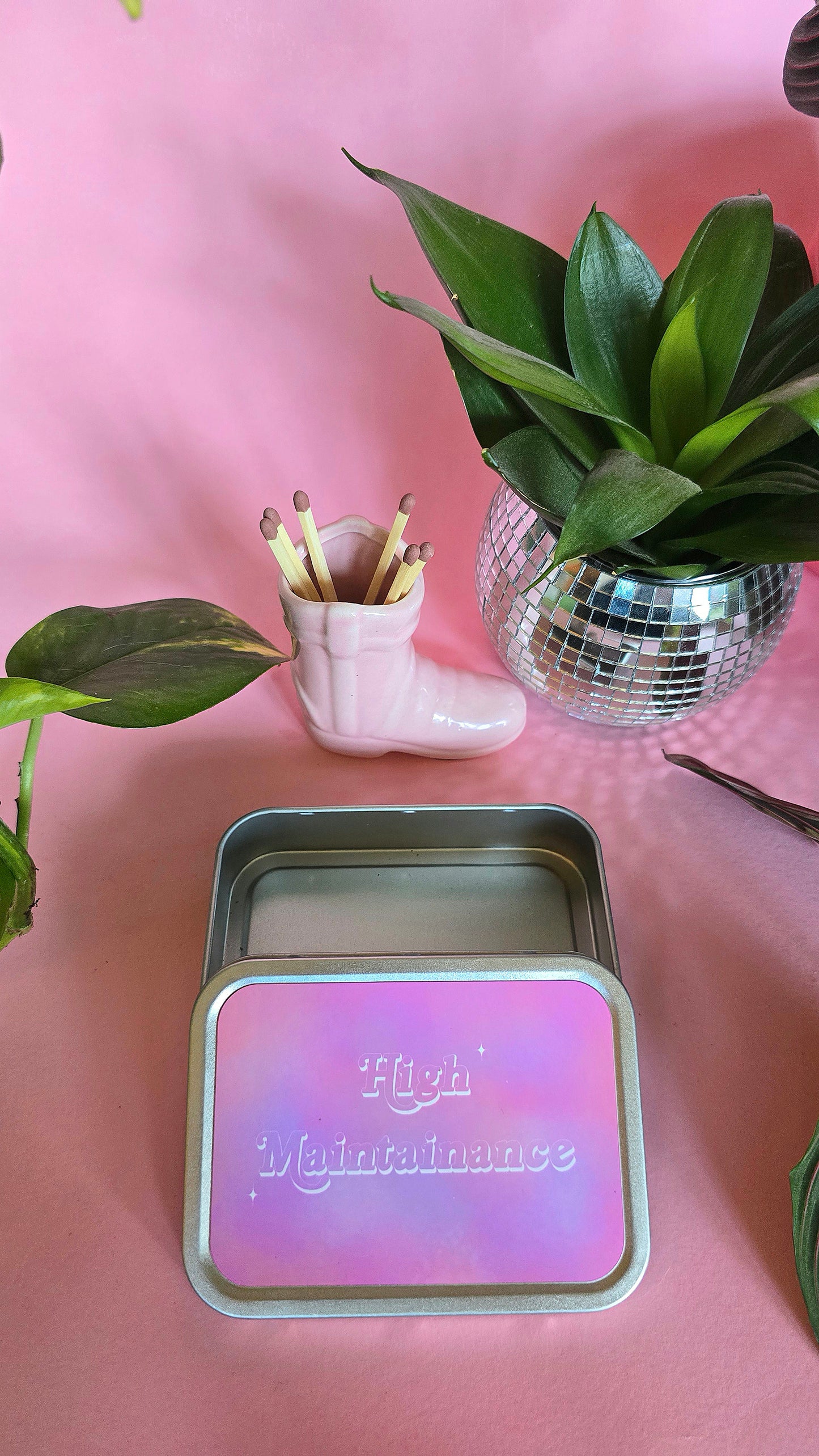 High Maintainance Rolling Tin | Funky Cute Tobacco Tin
