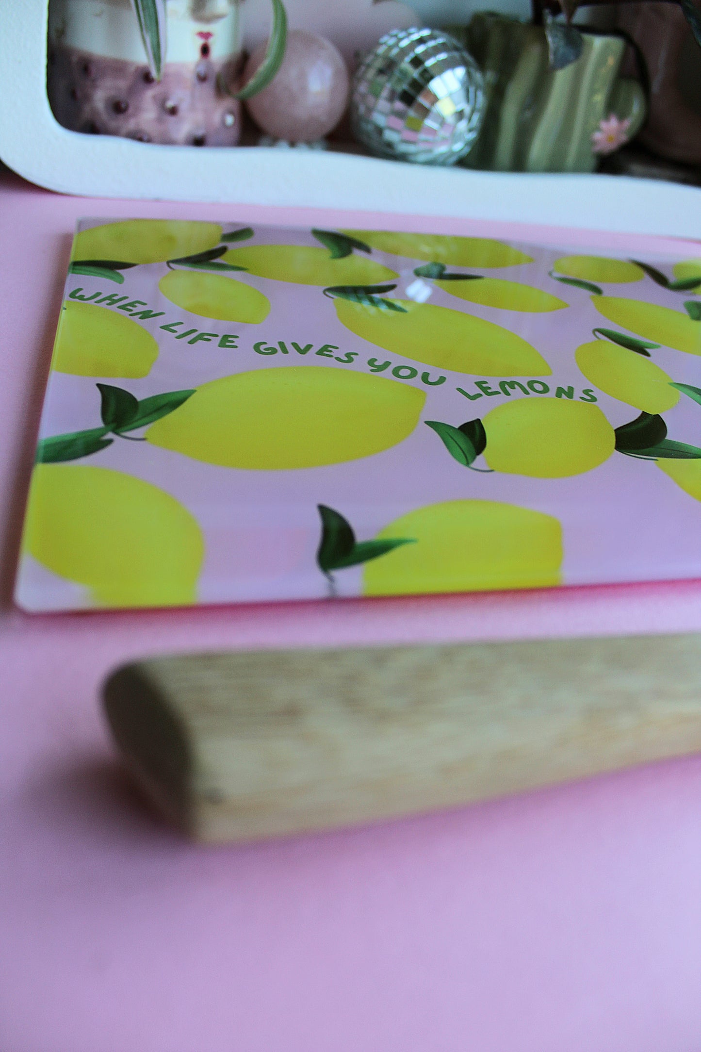 Lemon Limincello Glass Chopping board