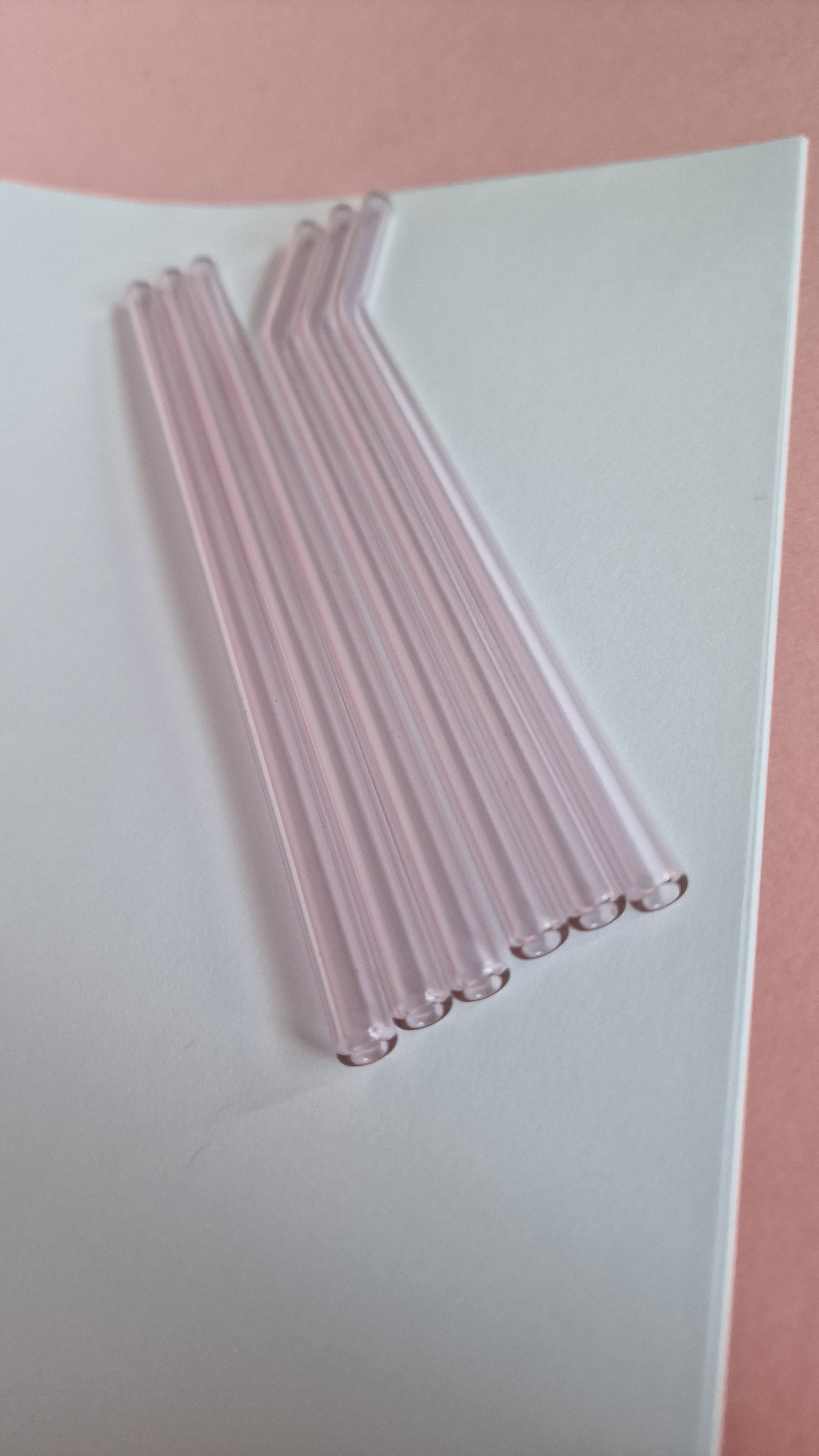 Pink Glass Straws