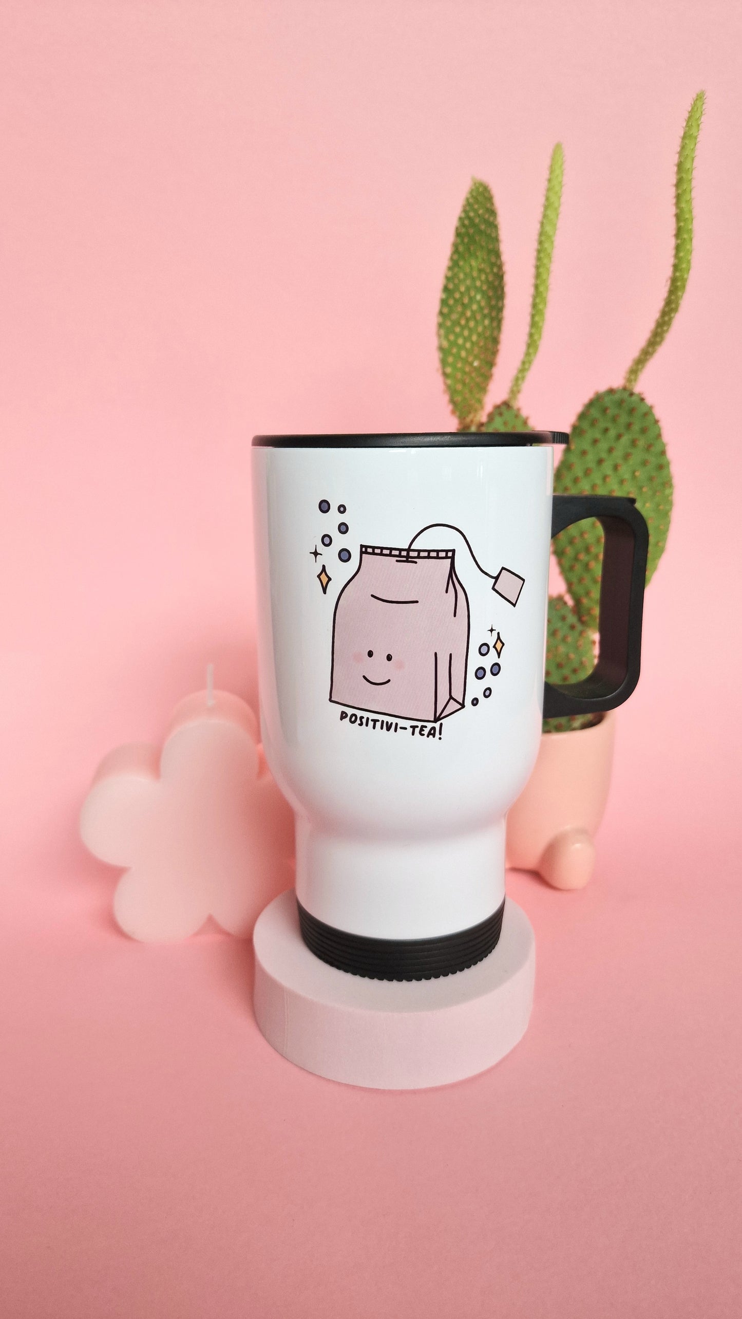 Positivitea Tea Bag Cute Travel Mugs