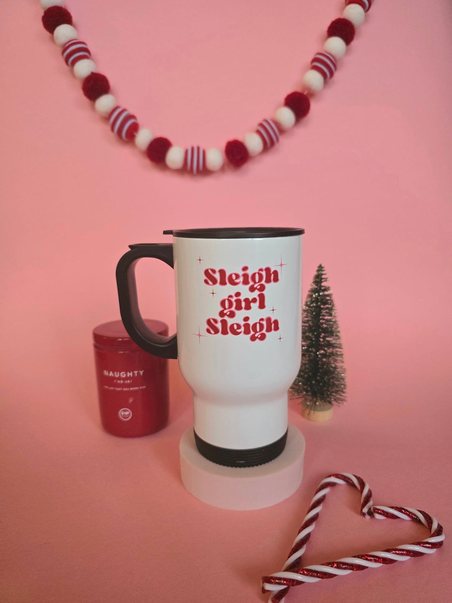 Sleigh Girl Sleigh Christmas Travel Mug