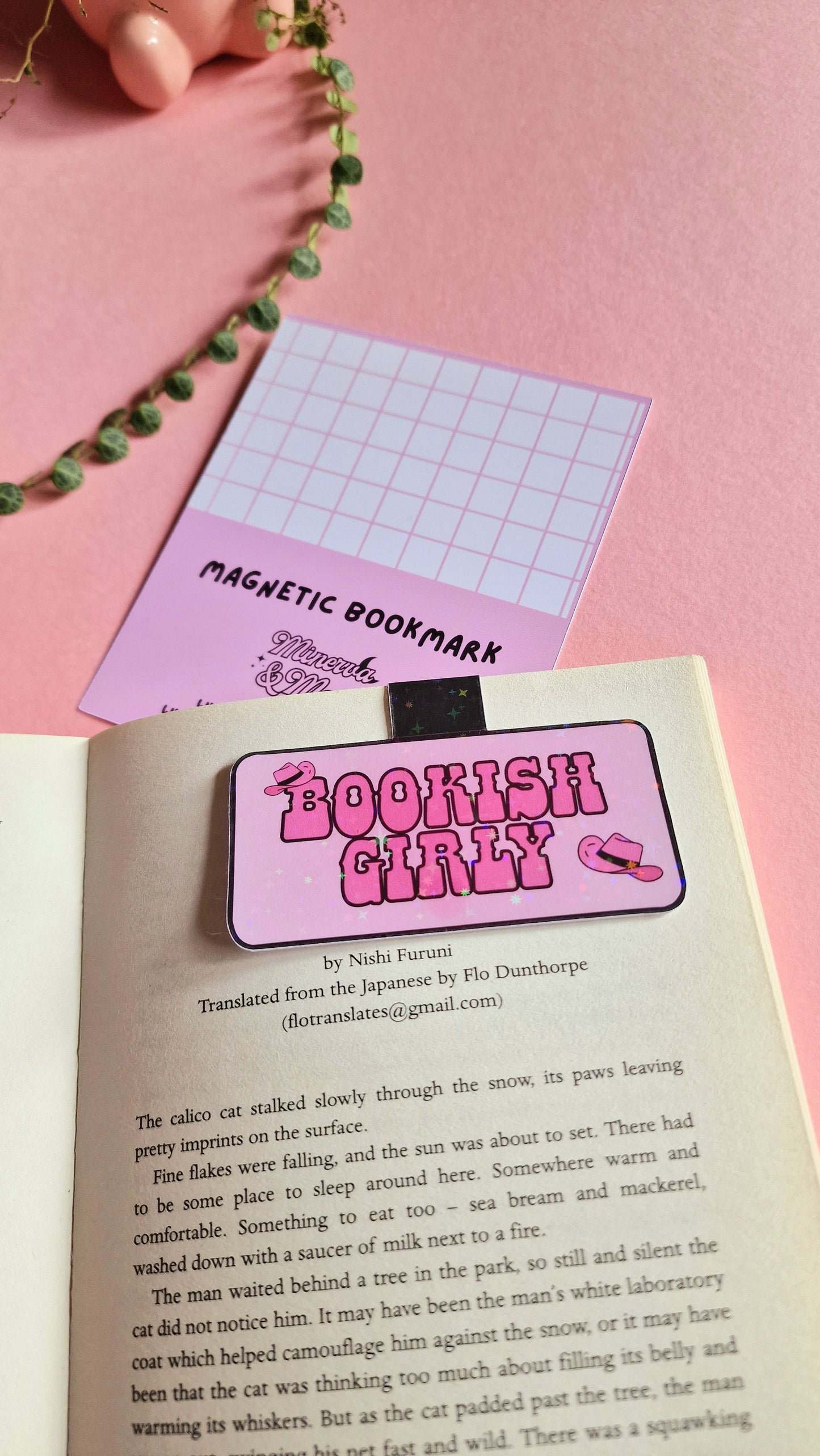 Bookish Girly Cowgirl Magnetic Flip Bookmark