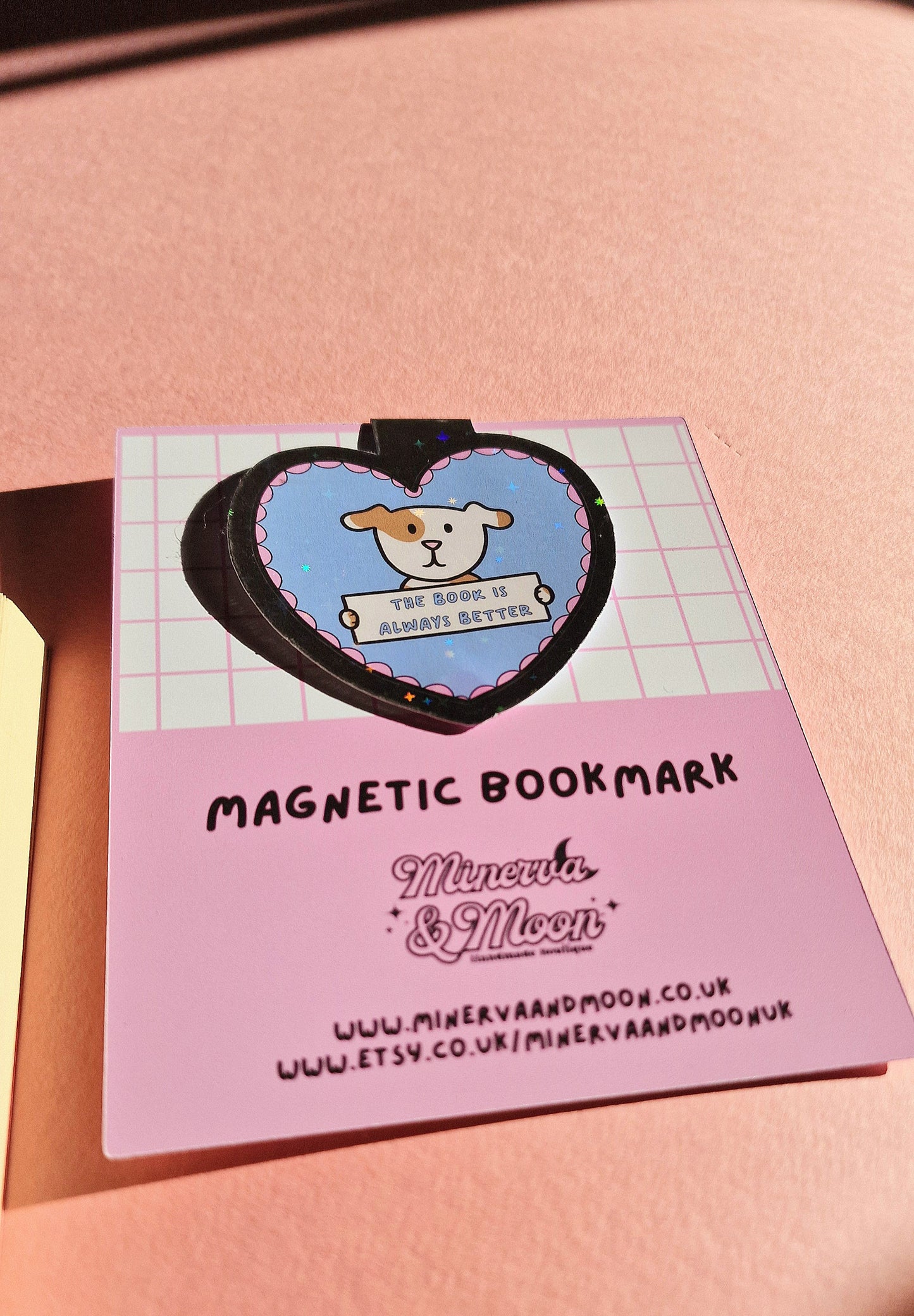 Cute Dog Magnetic Flip Bookmark