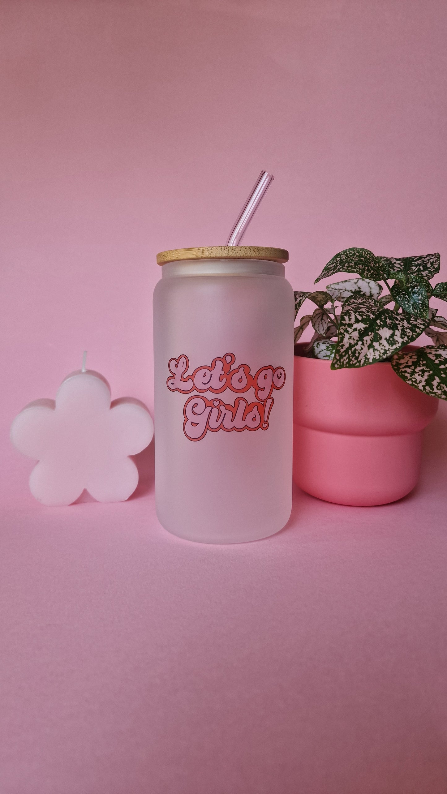 Lets Go Girls Tumbler With Bamboo Lid and Straw