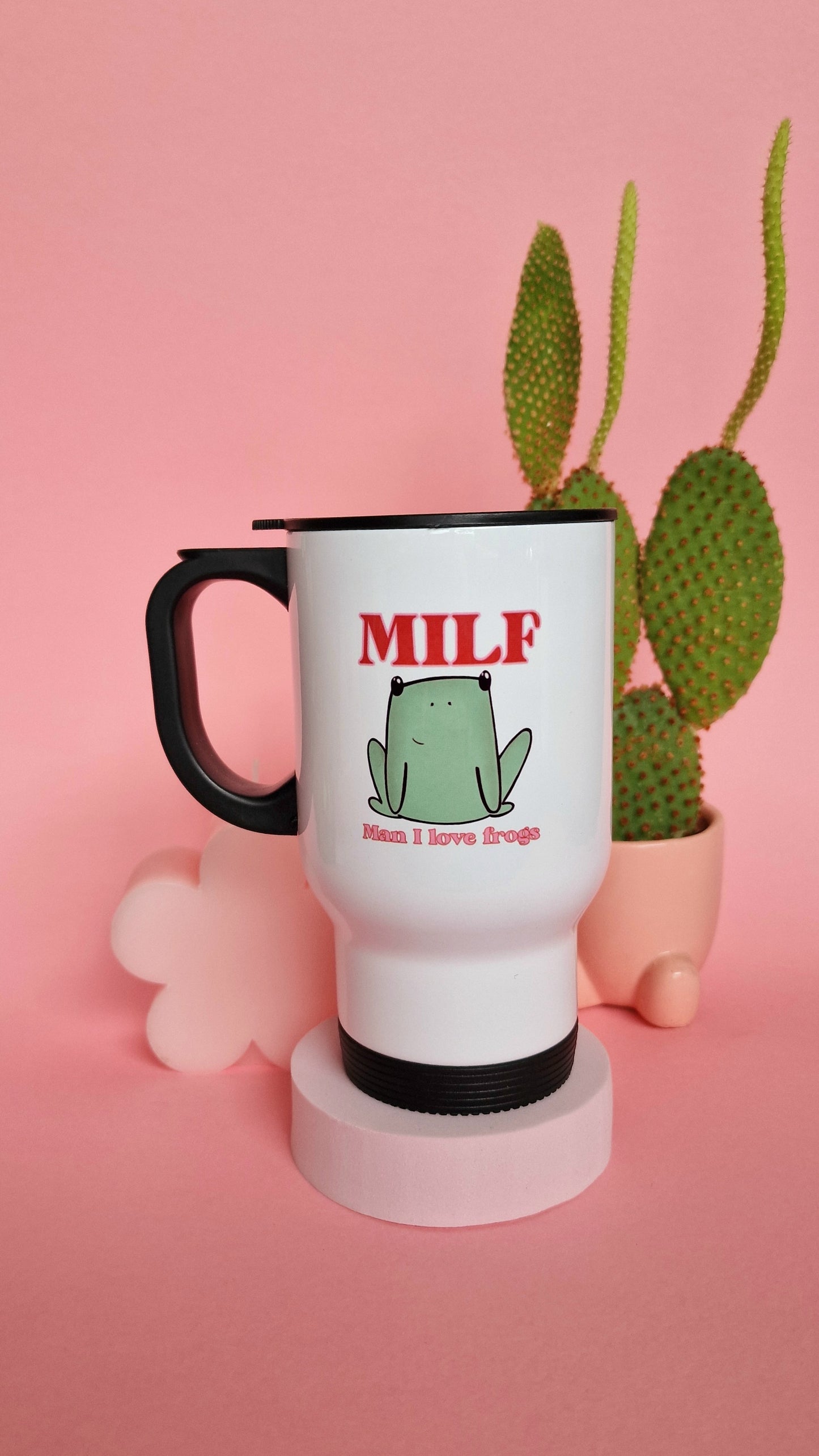 Funny MILF Frog Cute Travel Mugs